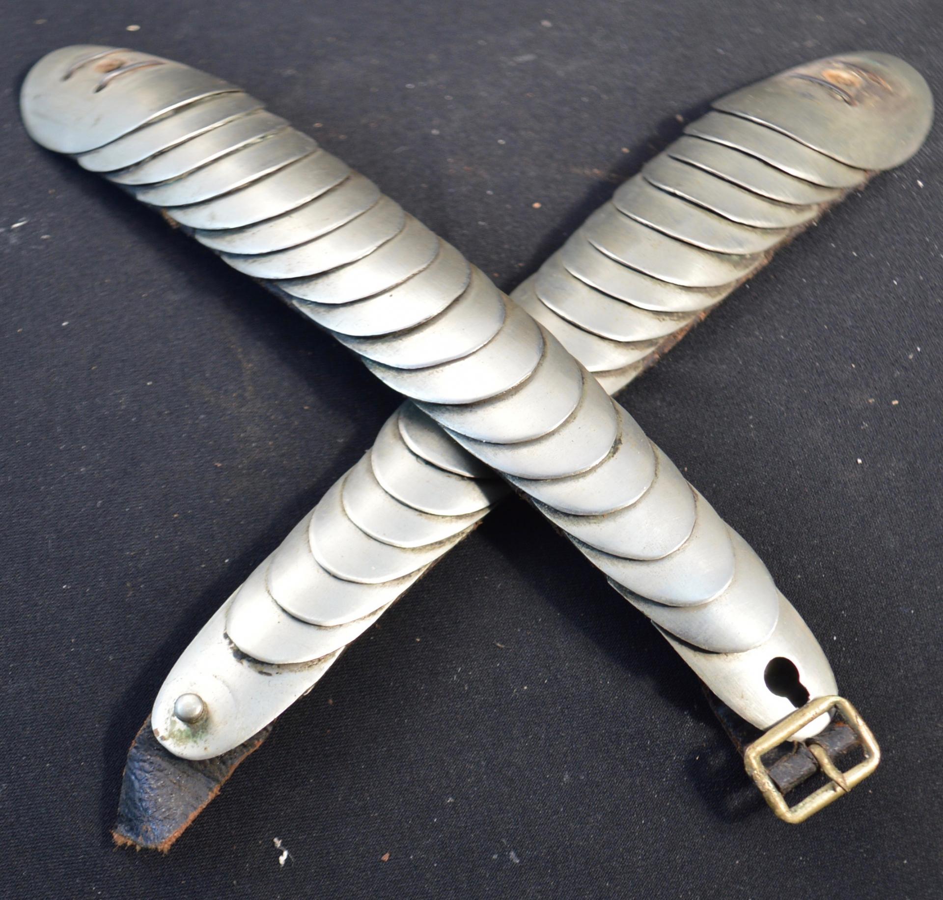 Baden Silver Chinscales for older pattern Helmets