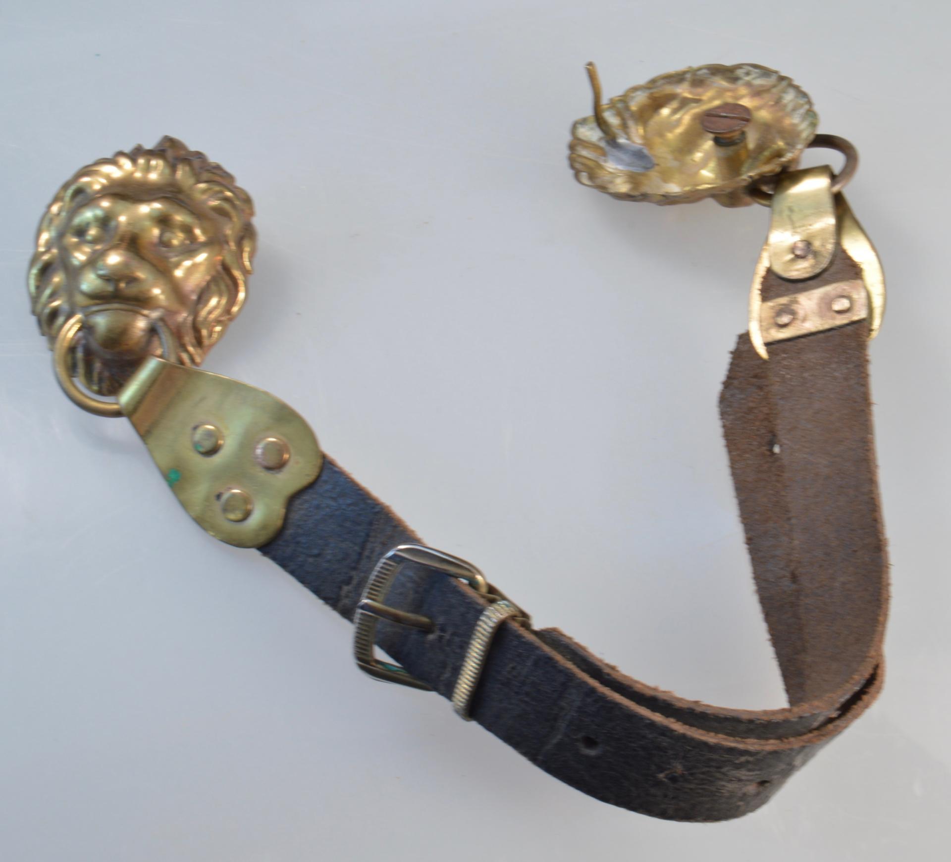 Bavarian Raupenhelm Leather Strap with Attachments