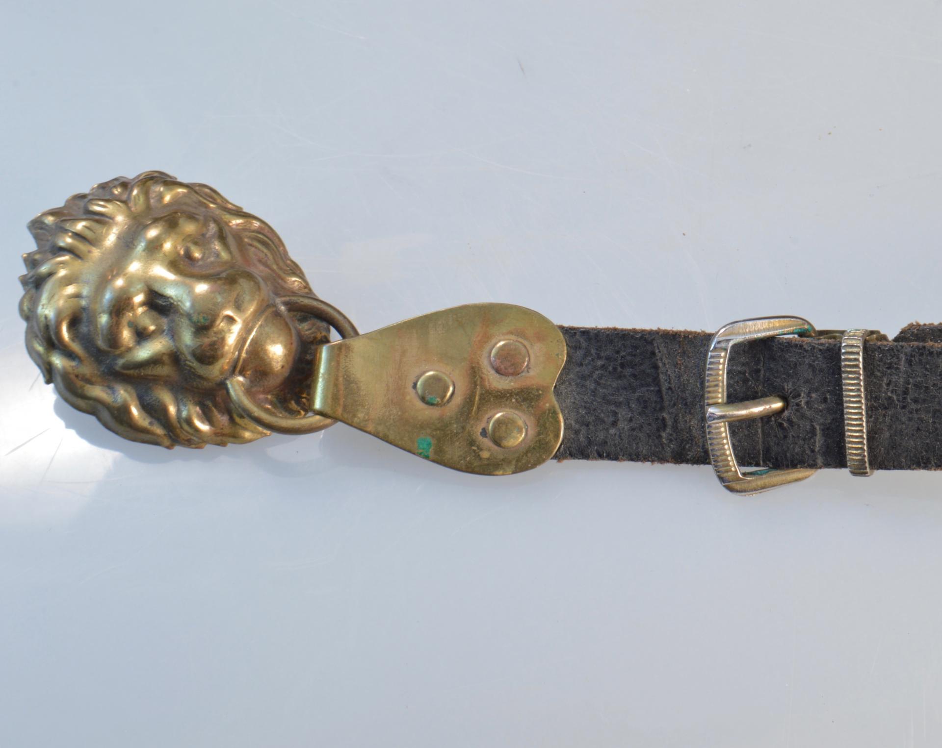Bavarian Raupenhelm Leather Strap with Attachments