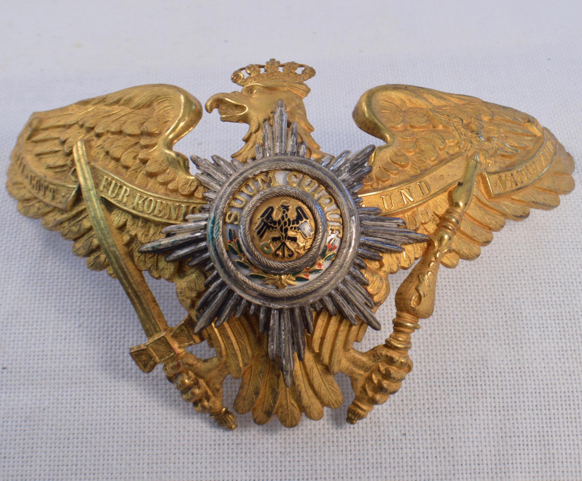 Prussian Garde Officers Eagle Frontplate - Fire Gilt-