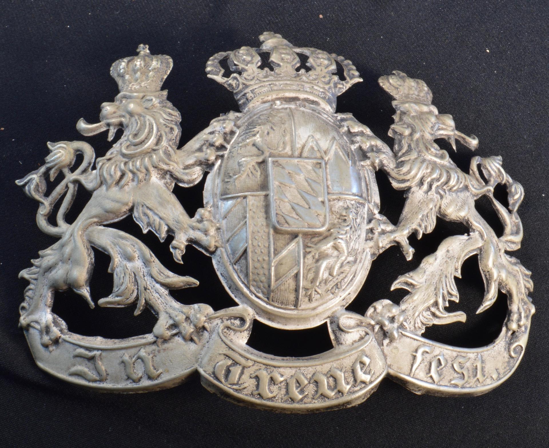 Bavarian Officers Pickelhaube, Silver Front Plate