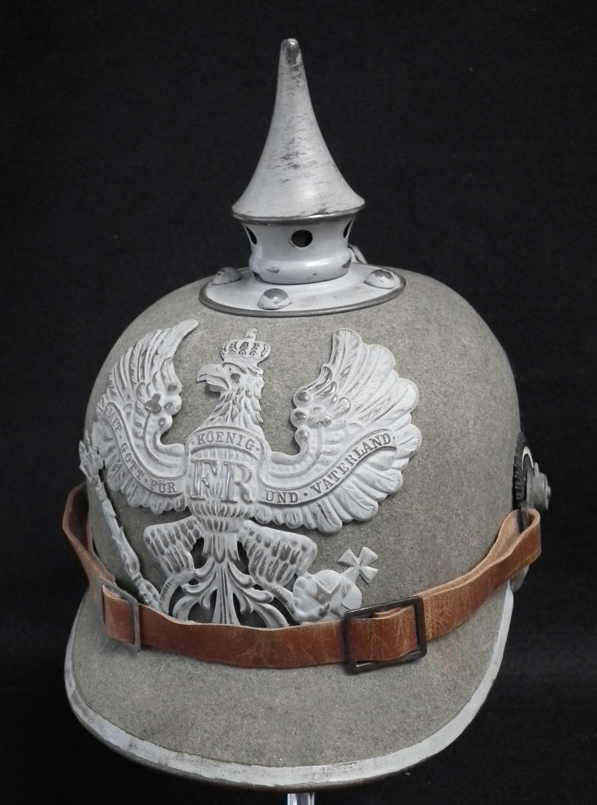 Prussian Felt Ersatz Infantry helmet Pickelhaube