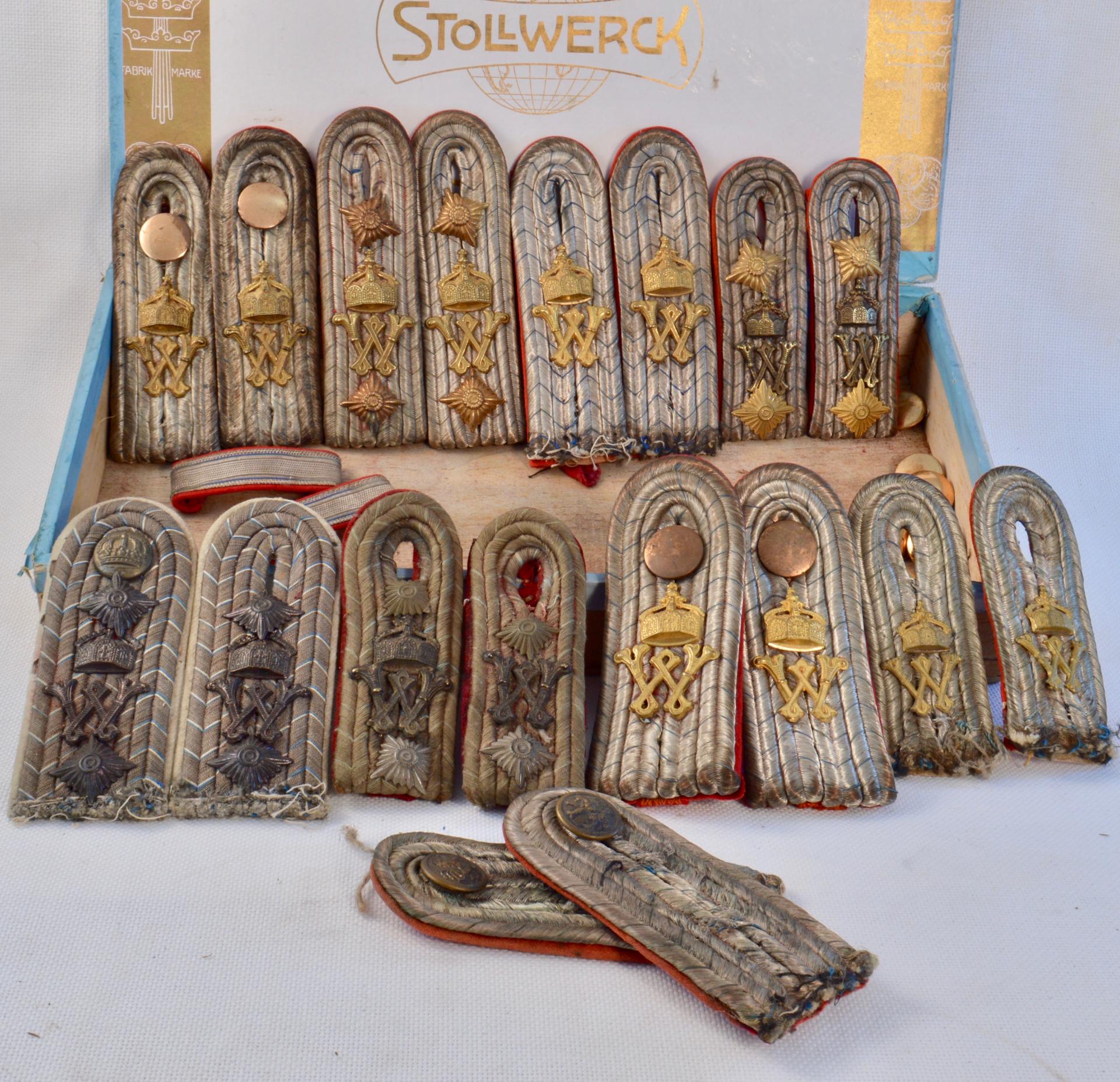 Box of Epaulets -same Provenance- Bavarian Inf. Regt. #6