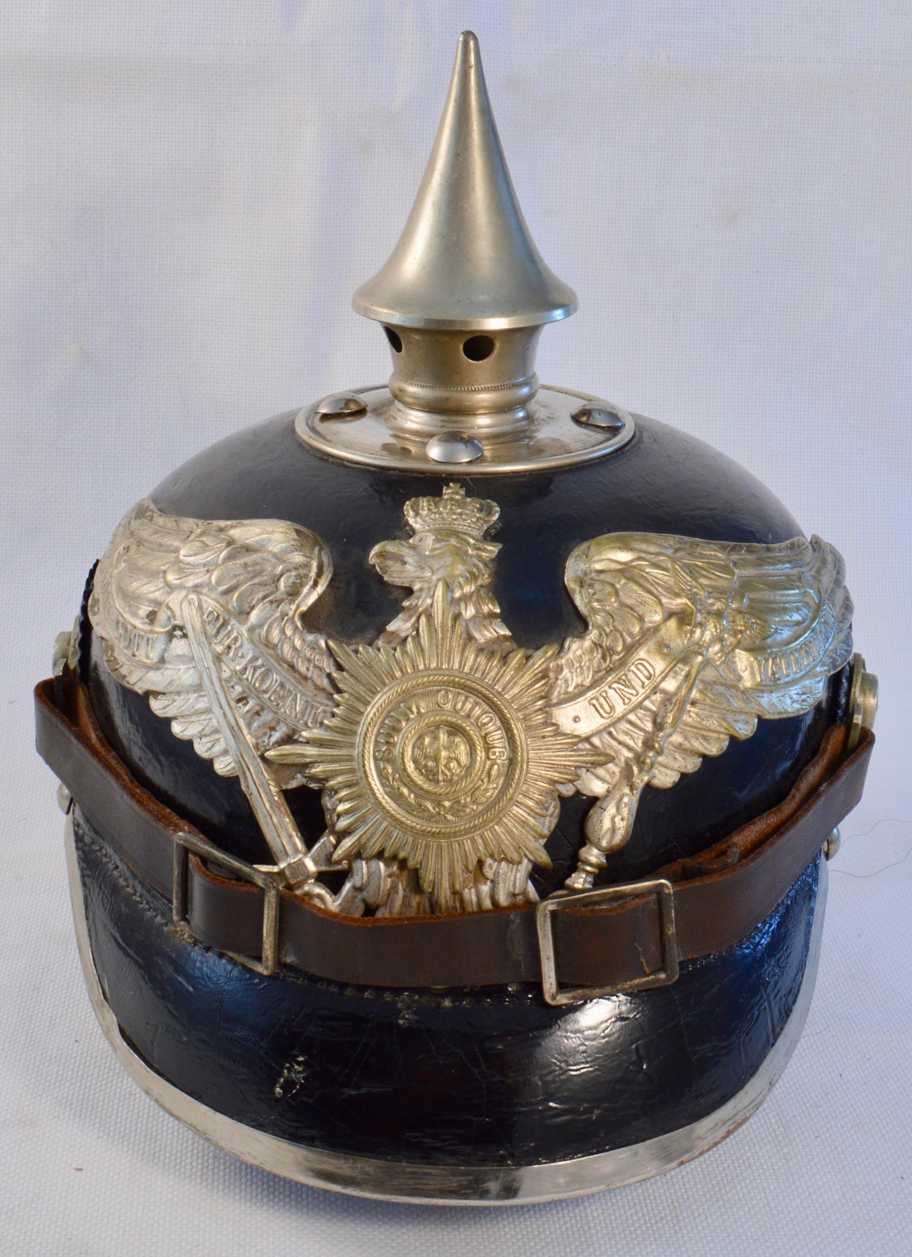 Prussian Silver Garde Fusilier, Grenadier or Pioneer Pickelhaube