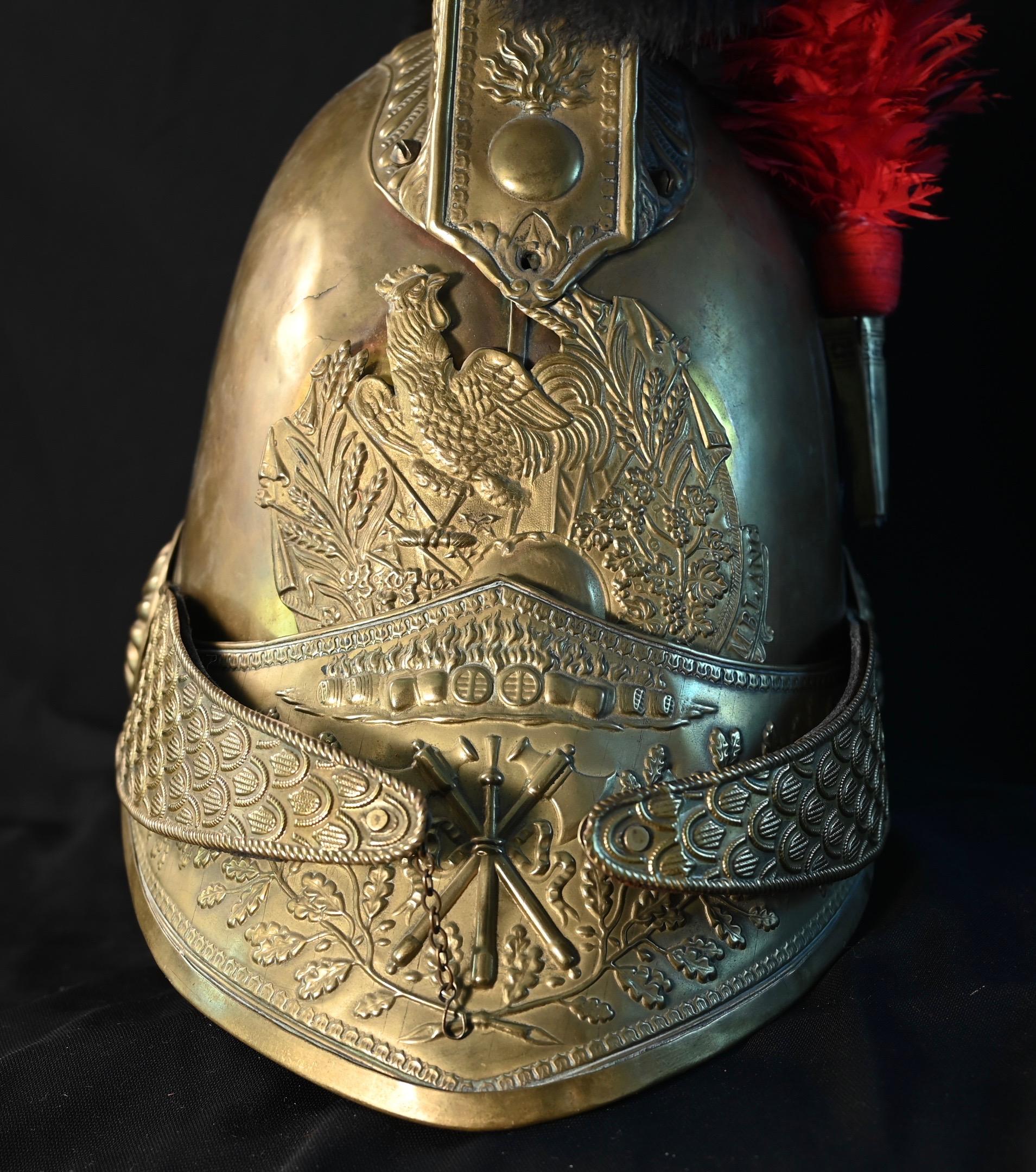 French "Pompier" Fireman Helmet around 1840. Headgear Age of Kings