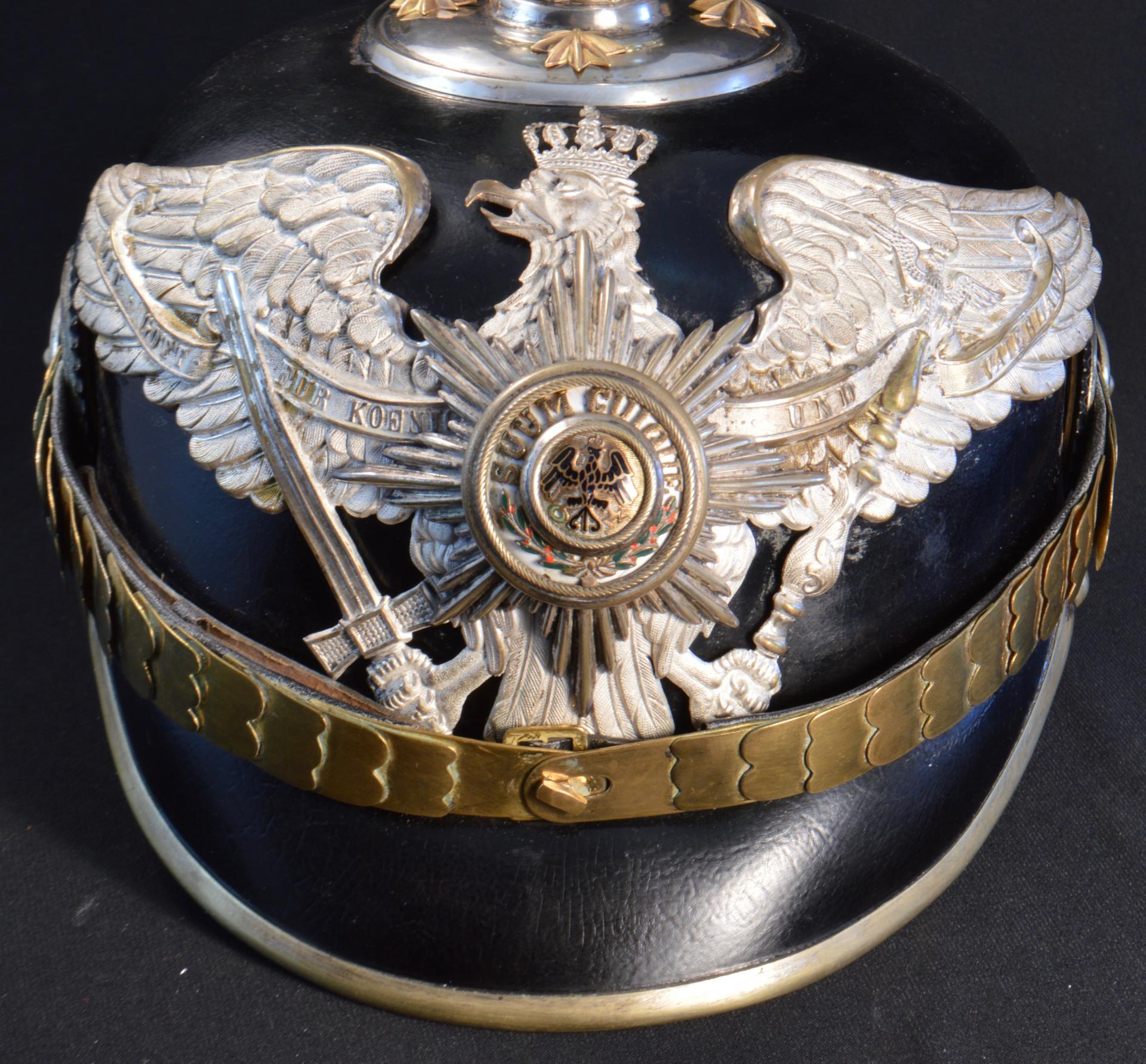 Prussian Silver Garde Fusilier - or Pioneer Officers Pickelhaube
