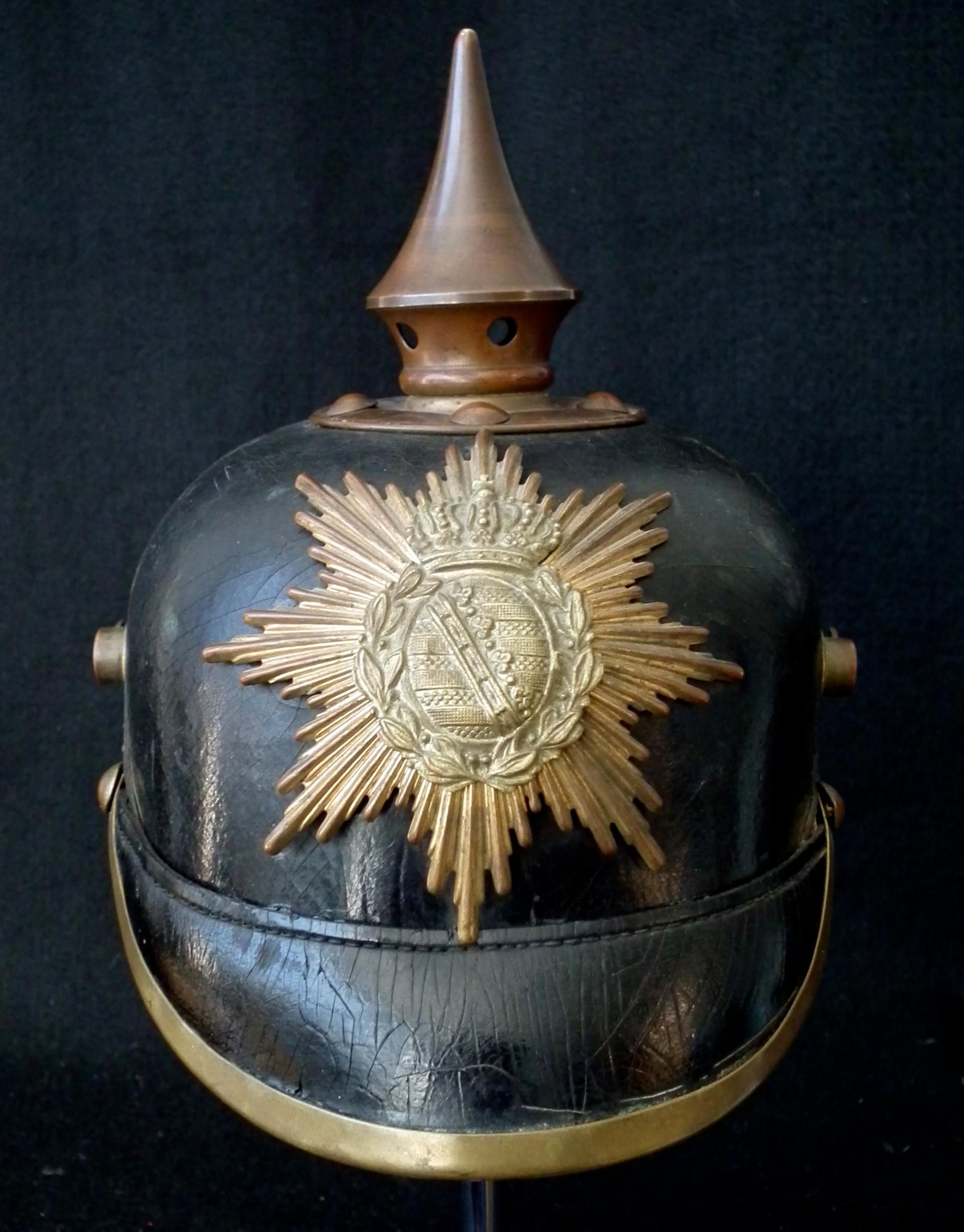 Saxon Enlisted Infantry Pickelhaube "I.R.133"