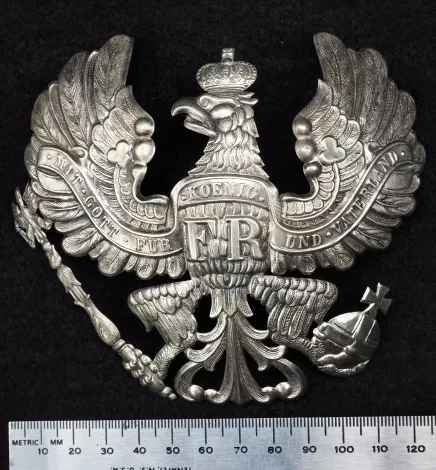 Prussian Pioneer Enlisted Pickelhaube Frontplate Visuel