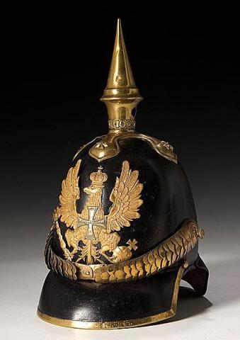 Prussian Model 1842 reserve infantry officer’s spiked helmet