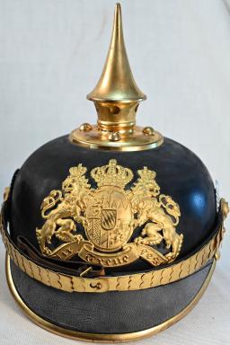 Bavarian NCO - Private Purchase- Infantry Pickelhaube. MINT