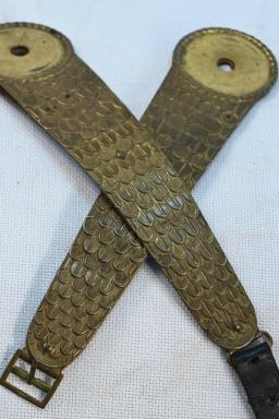 Pair of French Officers Shako Chin-scales