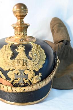 Prussian Reserve Artillery Officer's Pickelhaube with Field Cover