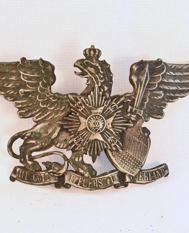 Baden 109th Leib-Grenadier Enlisted Pickelhaube Emblem