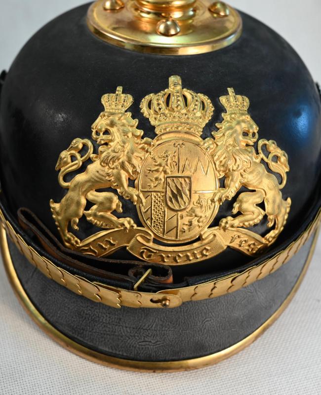 Bavarian NCO - Private Purchase- Infantry Pickelhaube. MINT