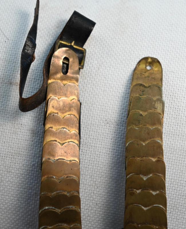 Pair of Original Flat Officers Chinscales