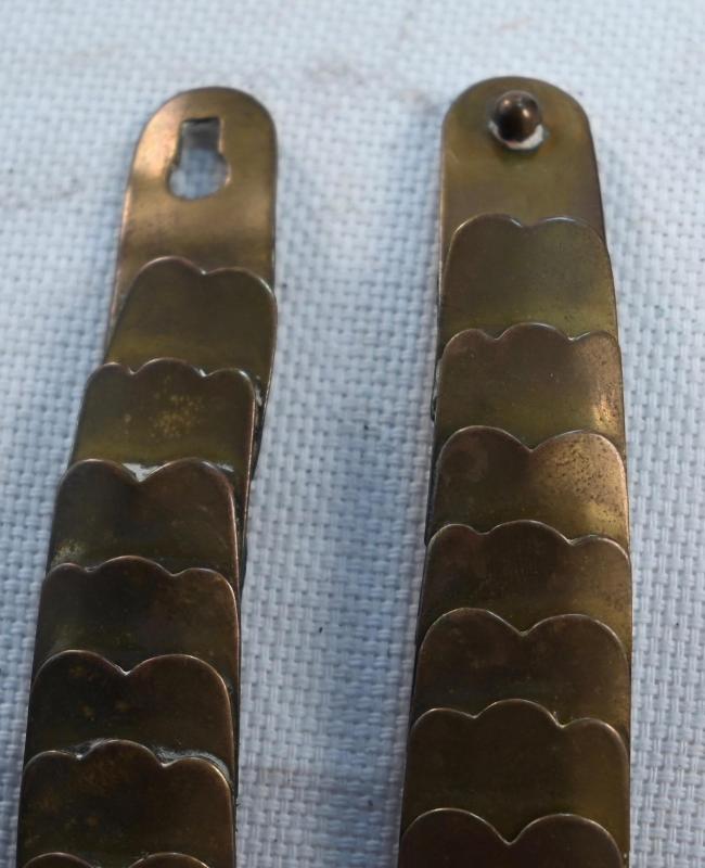 Pair of Convex Chin-scales for Cavalry helmets