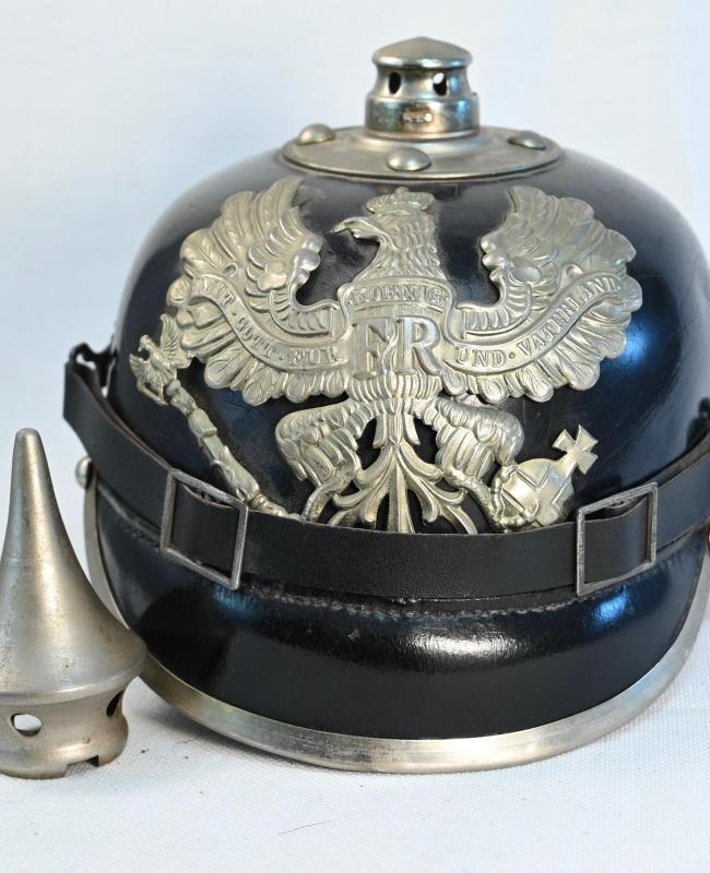 Prussian Wartime Pioneer Helmet. Model 1915 - Silver!