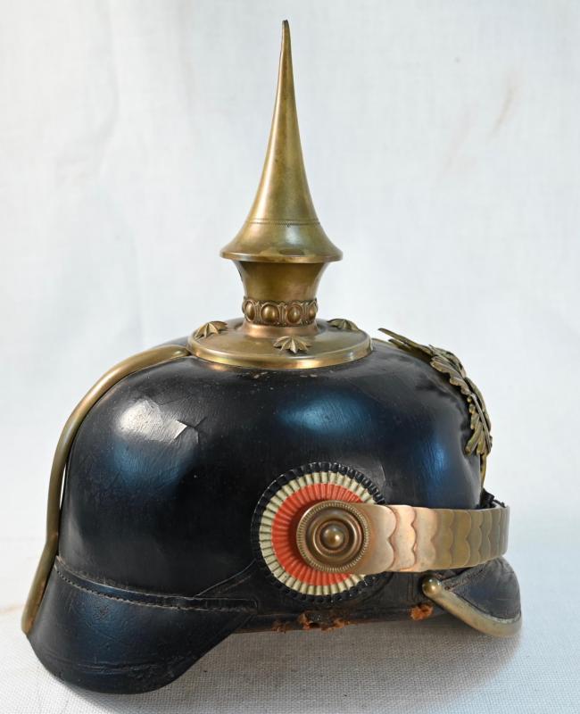 Saxon Infantry Reserve Officer/NCO Pickelhaube with Case & Cover