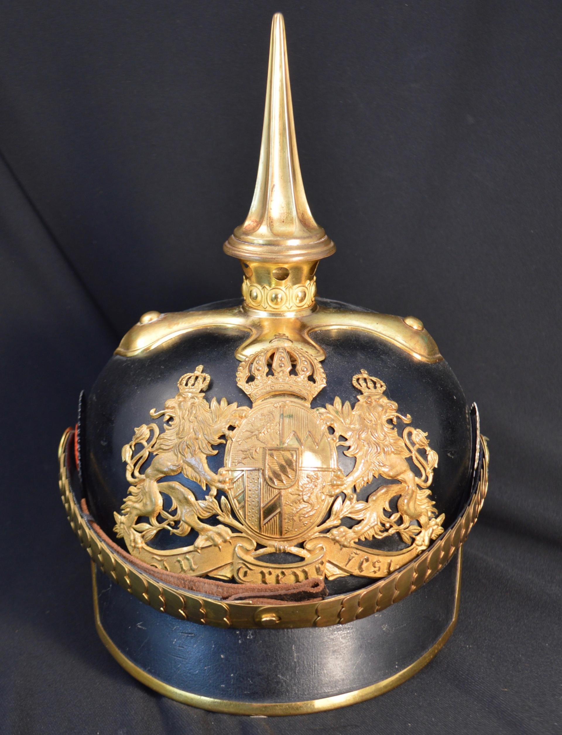 Bavarian Infantry Officer/NCO Pickelhaube - Mint.