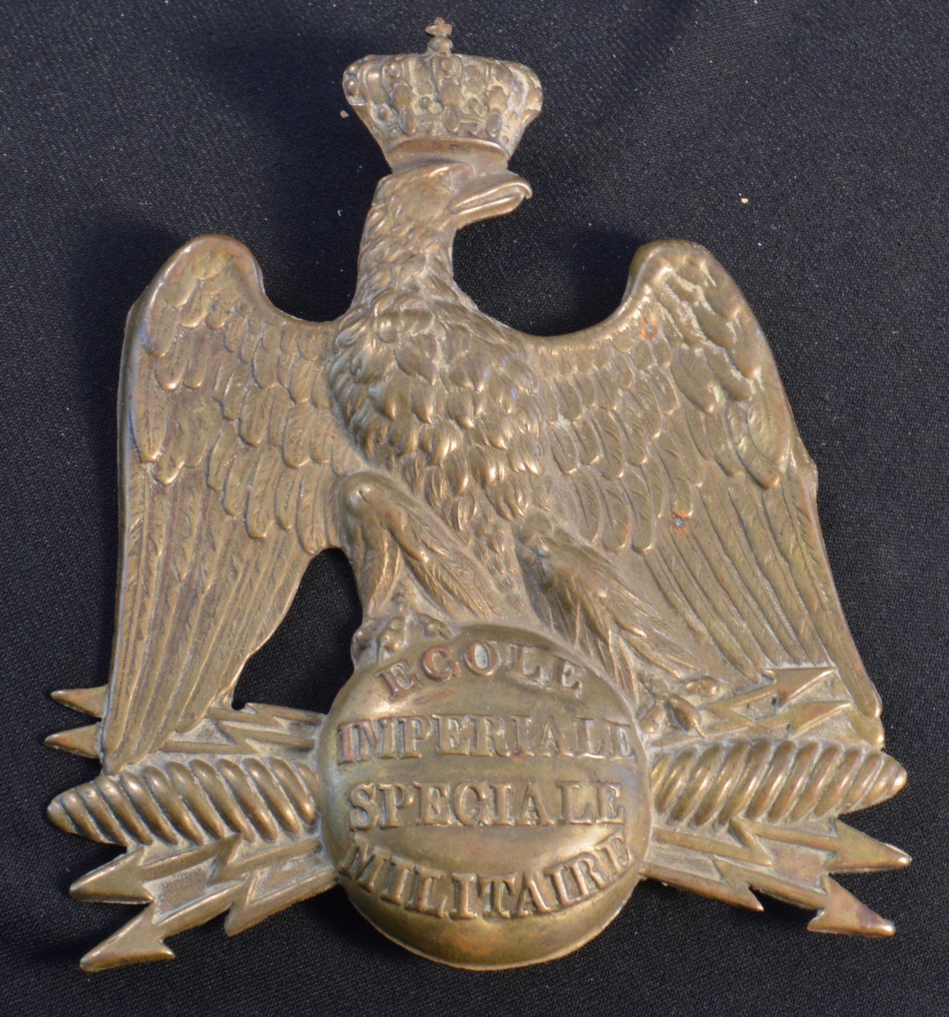 French "Saint-Cyr" Officer Military School Shako plate