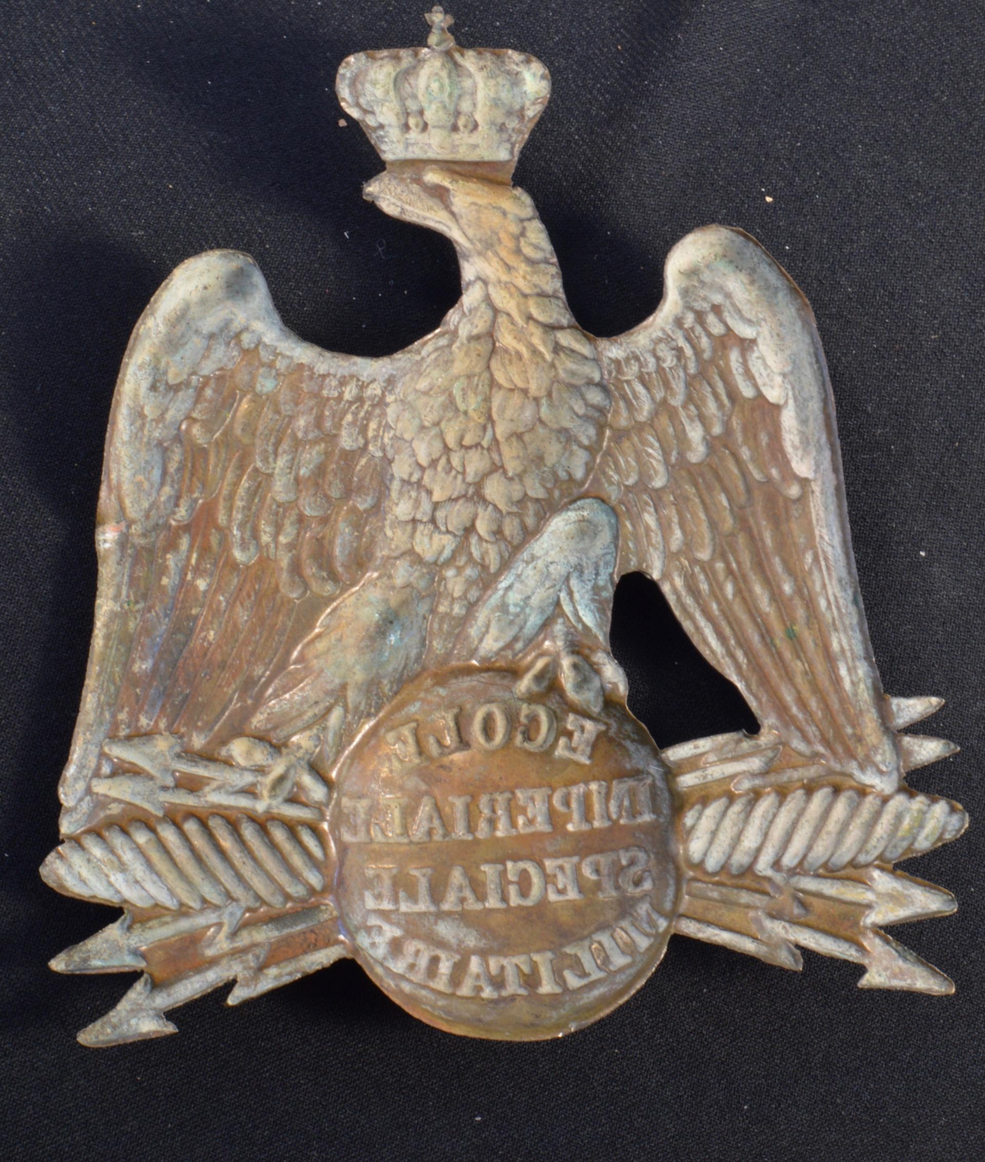 French "Saint-Cyr" Officer Military School Shako plate