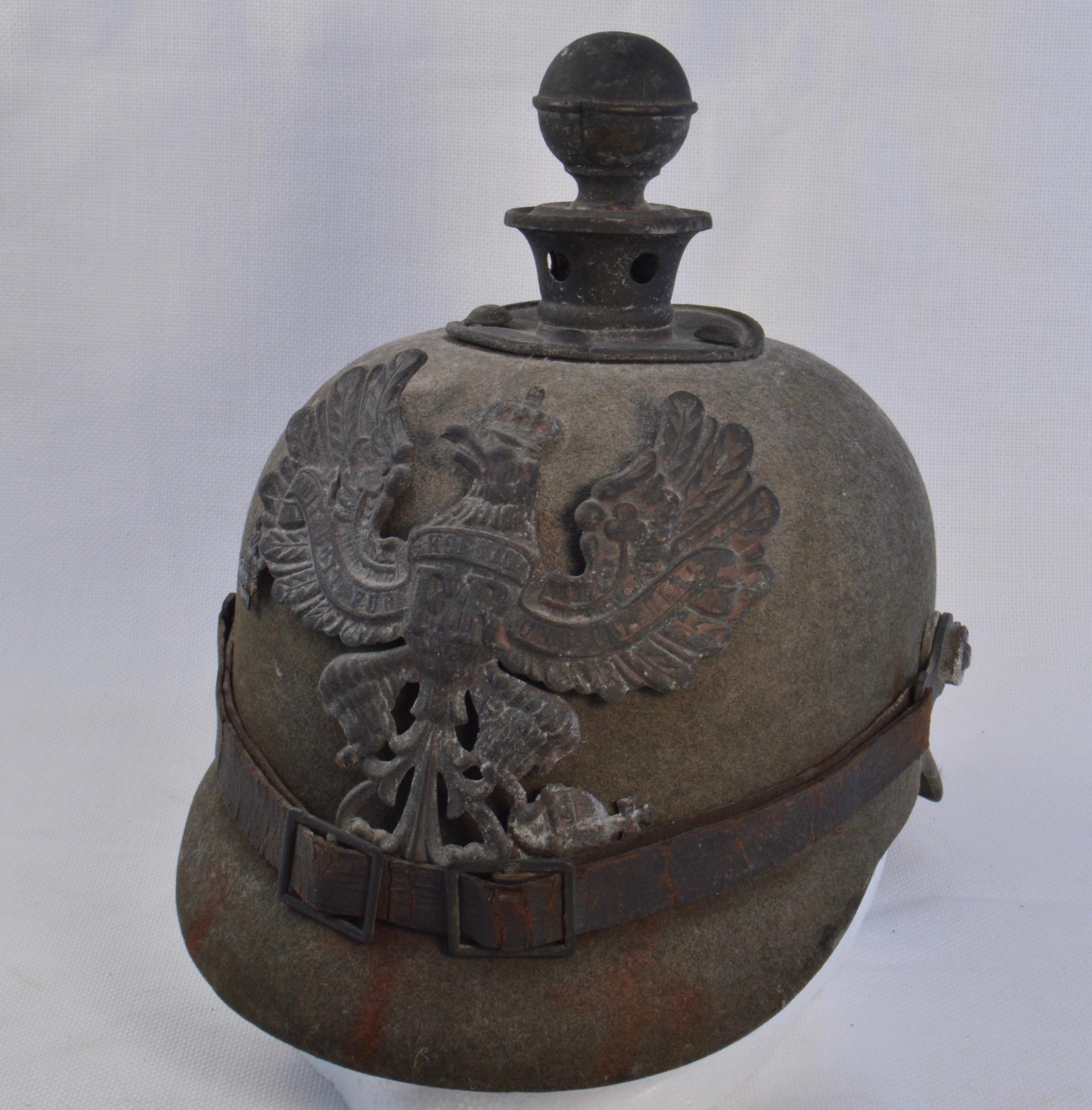 Prussian "Magdeburg" Felt Ersatz Enlisted Artillery Pickelhaube