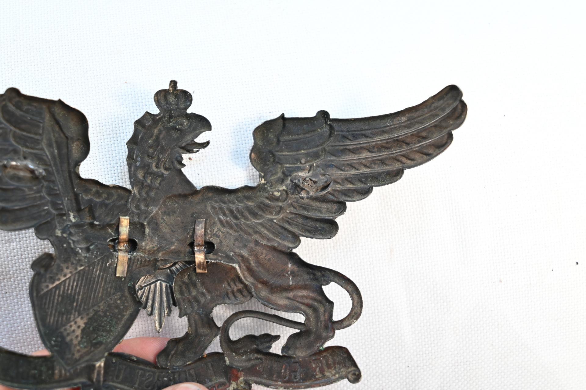Baden 109th Leib-Grenadier Enlisted Pickelhaube Emblem