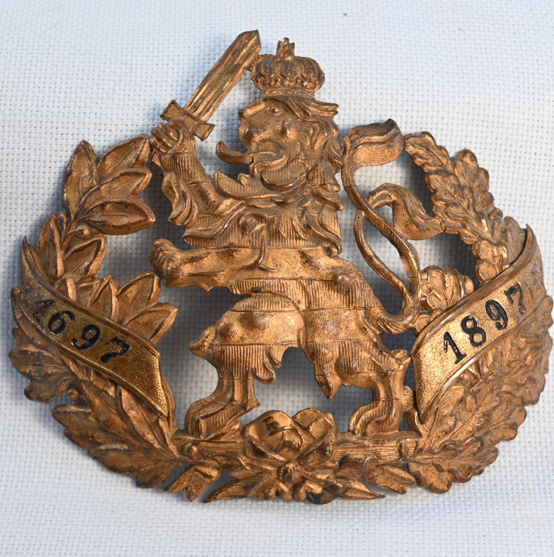 Hessen 117th Enlisted Pickelhaube Front Plate