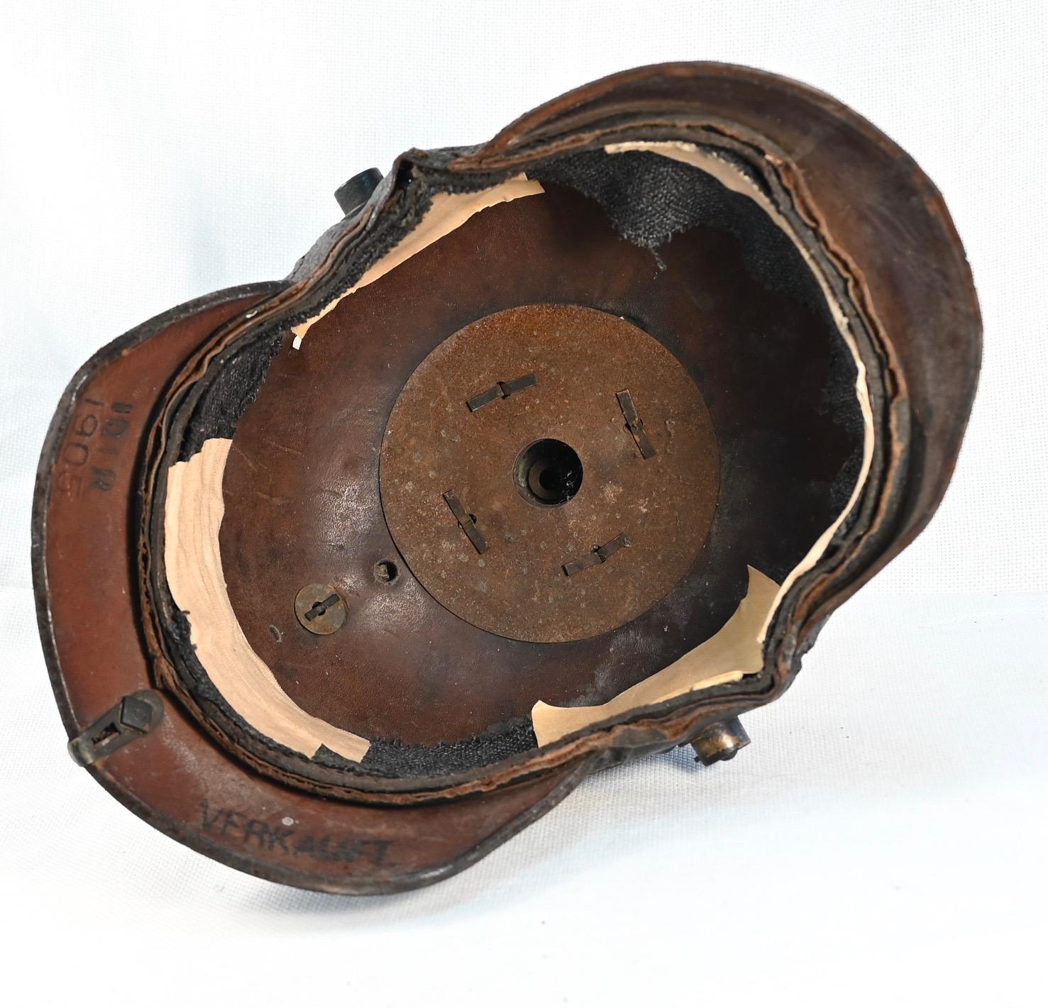 Saxon Enlisted Helmet Shell with "VERKAUFT" marking