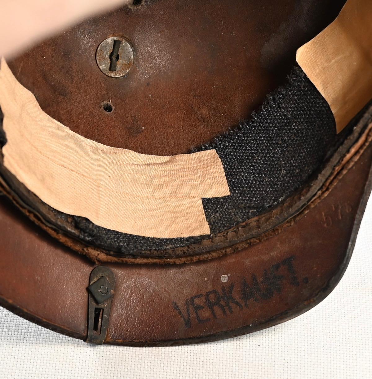 Saxon Enlisted Helmet Shell with "VERKAUFT" marking