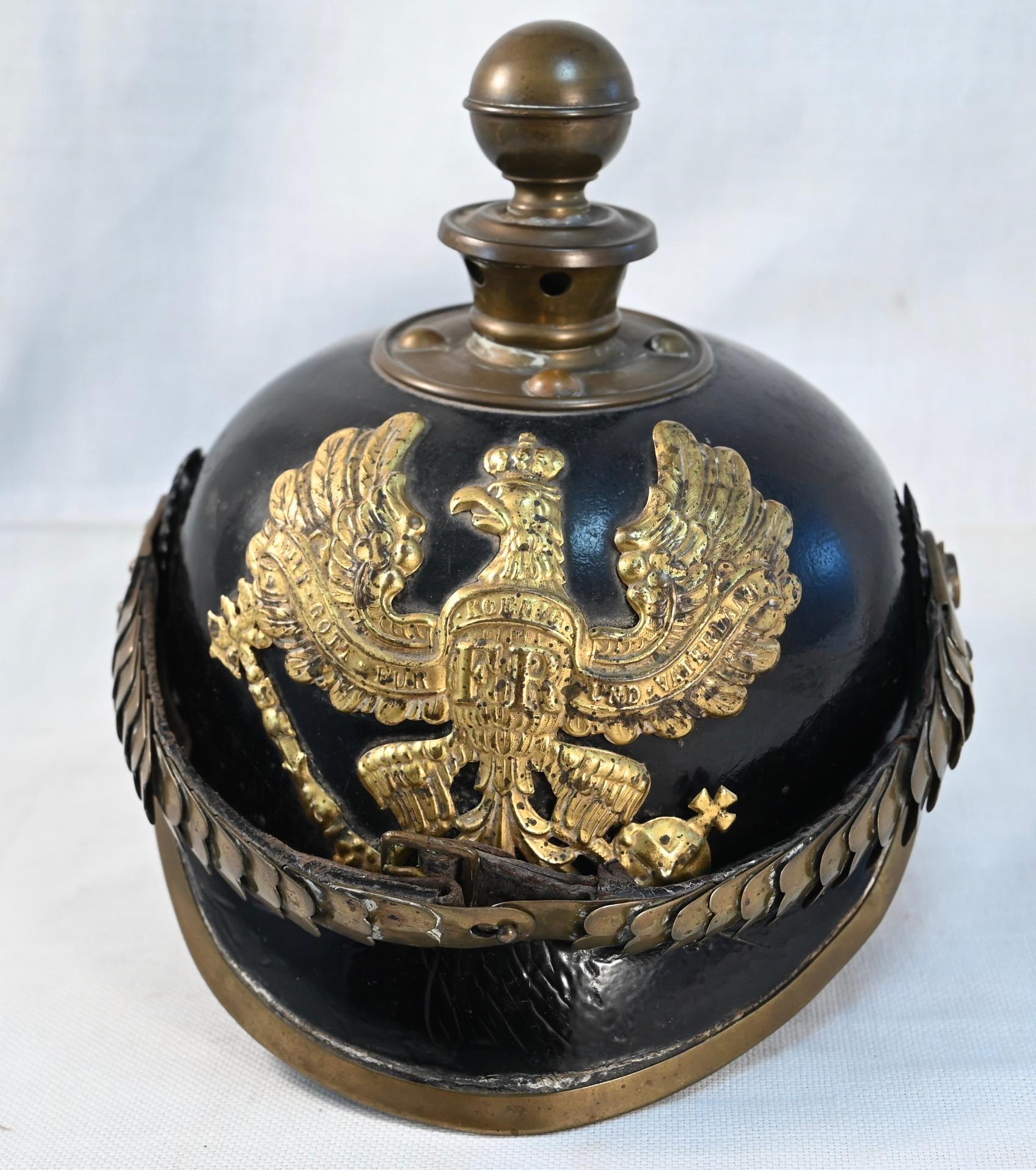 Prussian Field Artillery Enlisted Pickelhaube Headgear Age of Kings