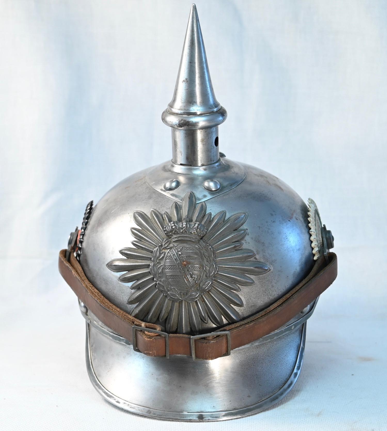 Saxon Garde Reiter wartime -Model 1916- Enlisted Pickelhaube