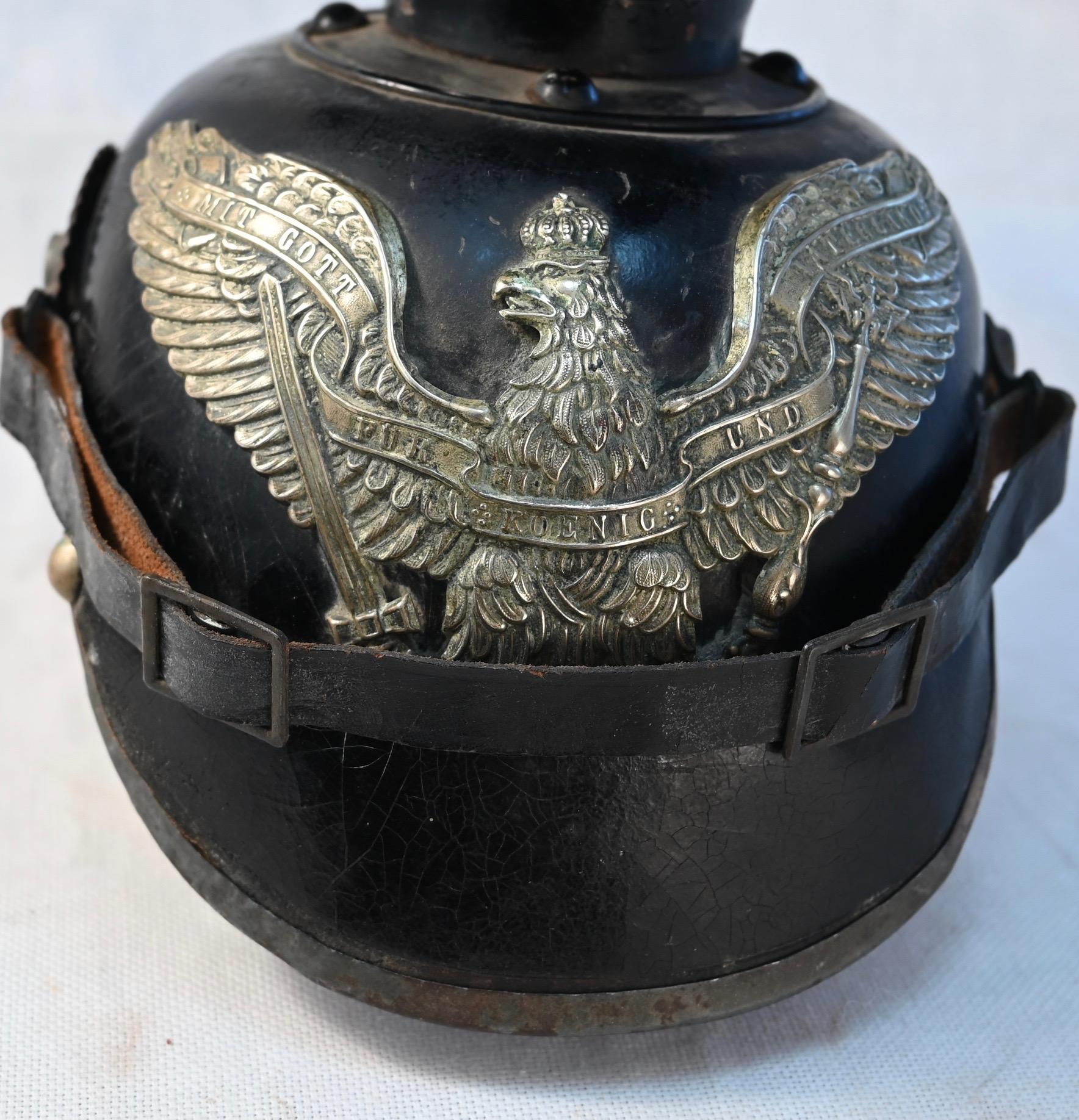 Prussian 7th Uhlan Mle. 1915 Enlisted Tschapka RARE Headgear Age
