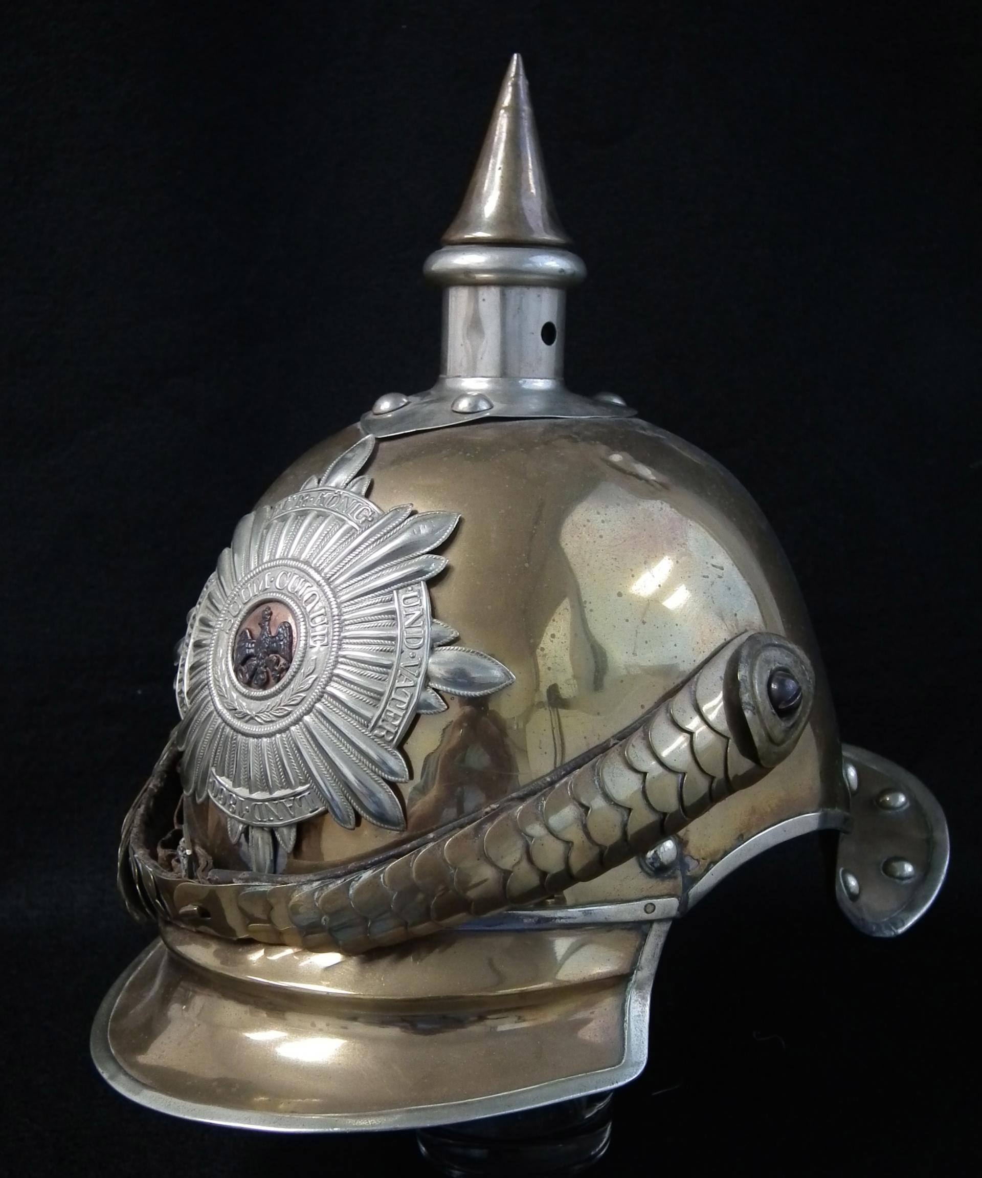 Prussian Guard Kurassier Enlisted man Model 1867 Pickelhaube