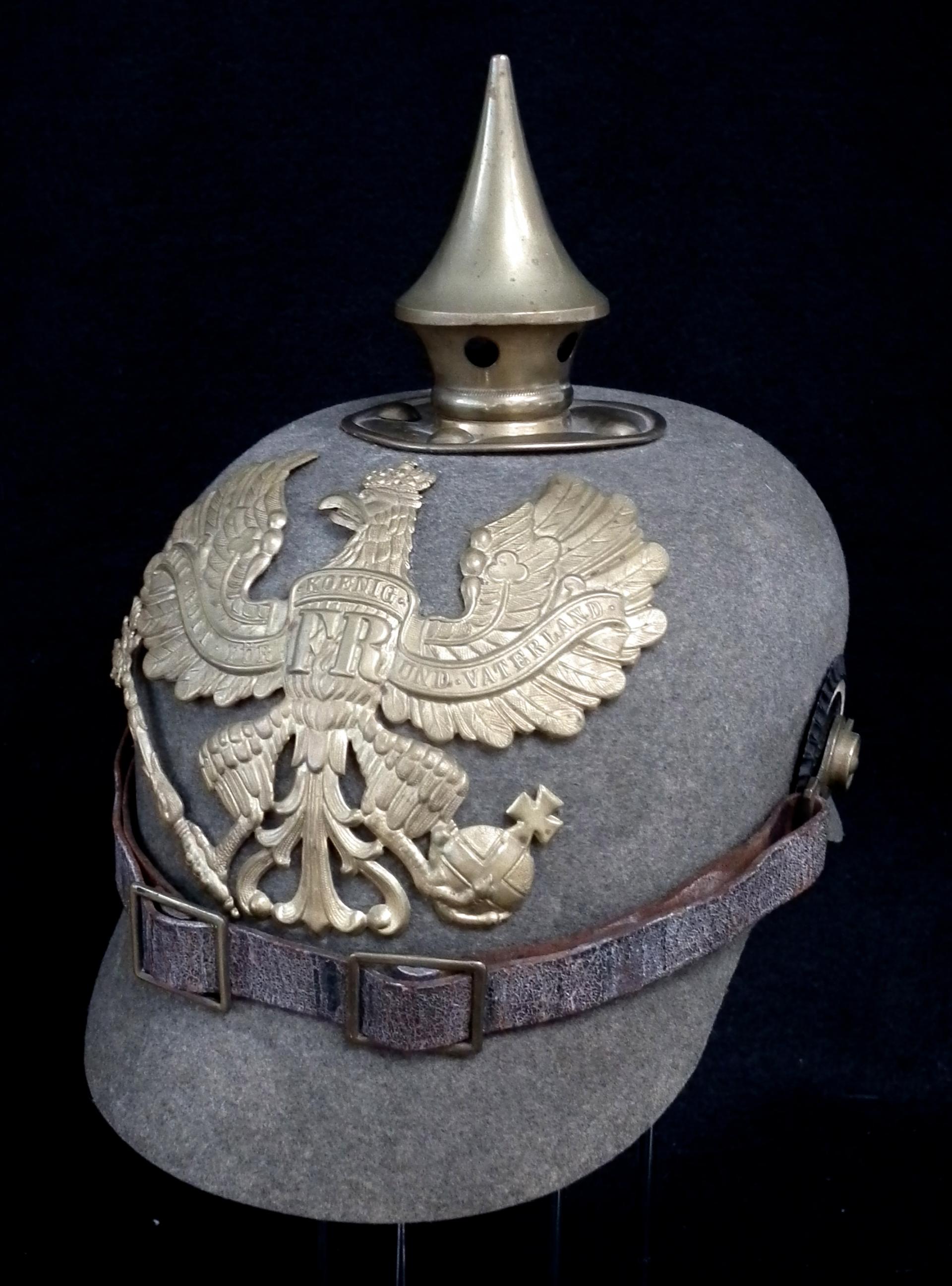 Prussian Green Felt Infantry Enlisted Ersatz Helmet