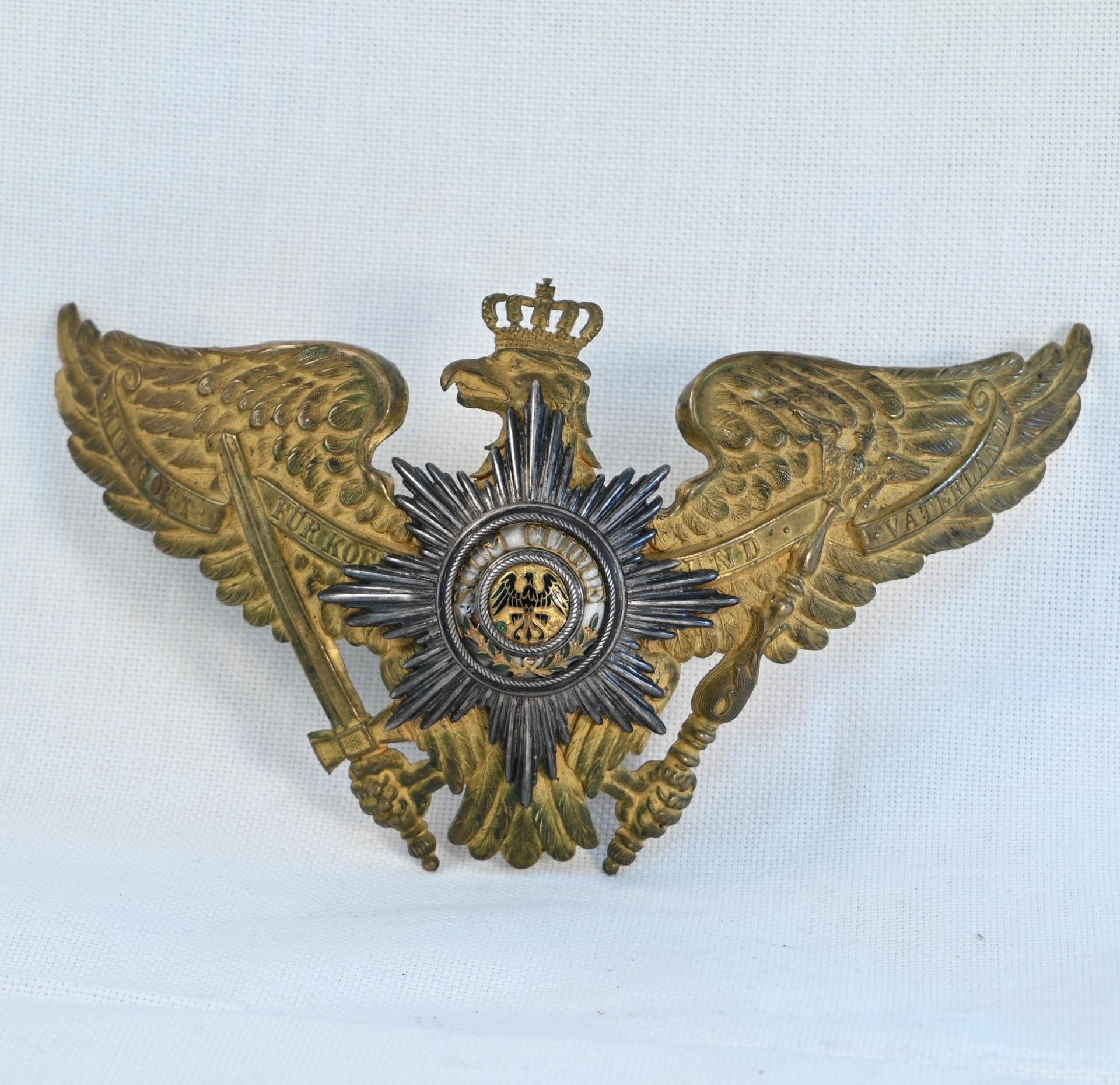 Prussian Garde Officers Eagle Frontplate - Fire Gilt-