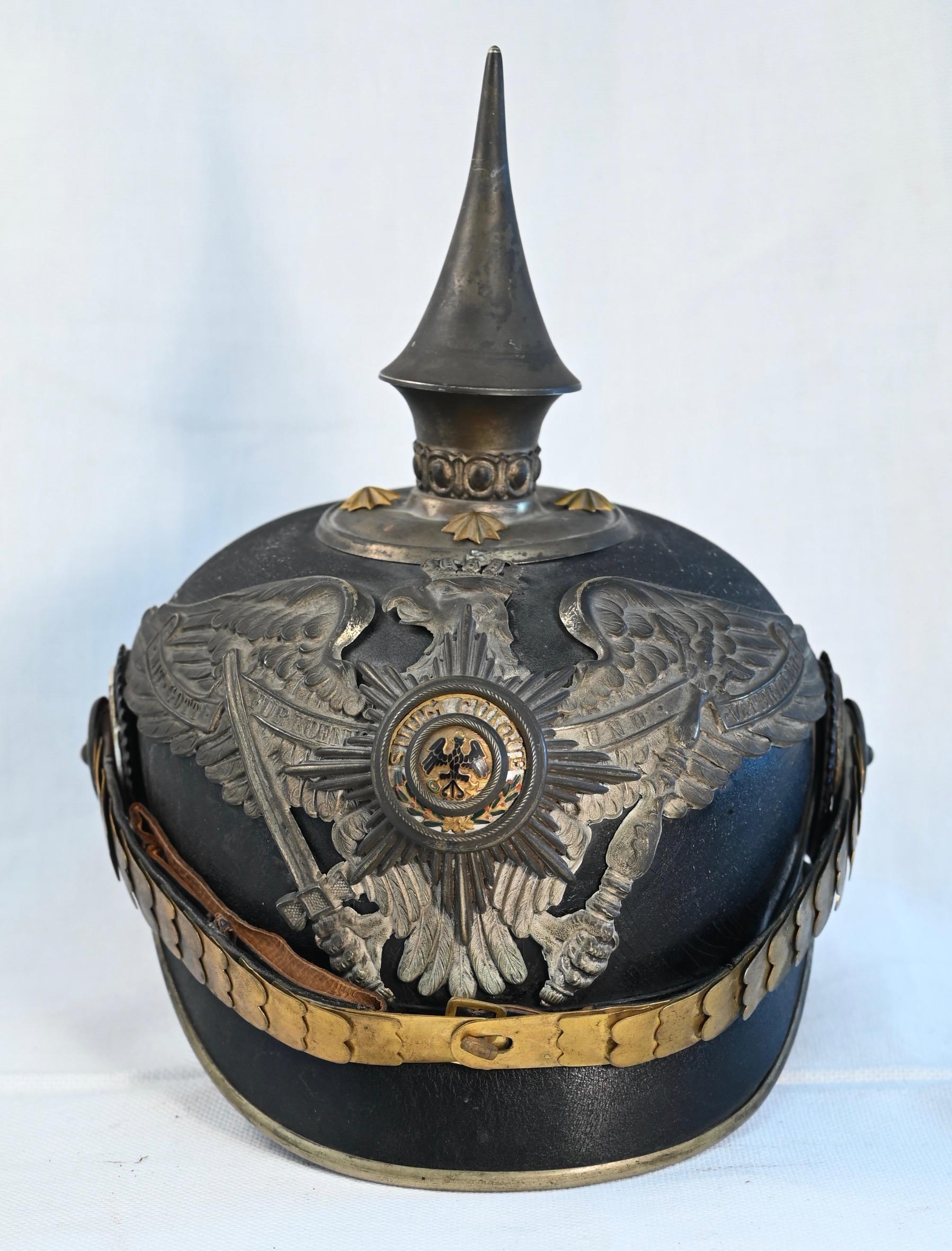 Prussian Silver Garde Fusilier, Grenadier or Pioneer Pickelhaube