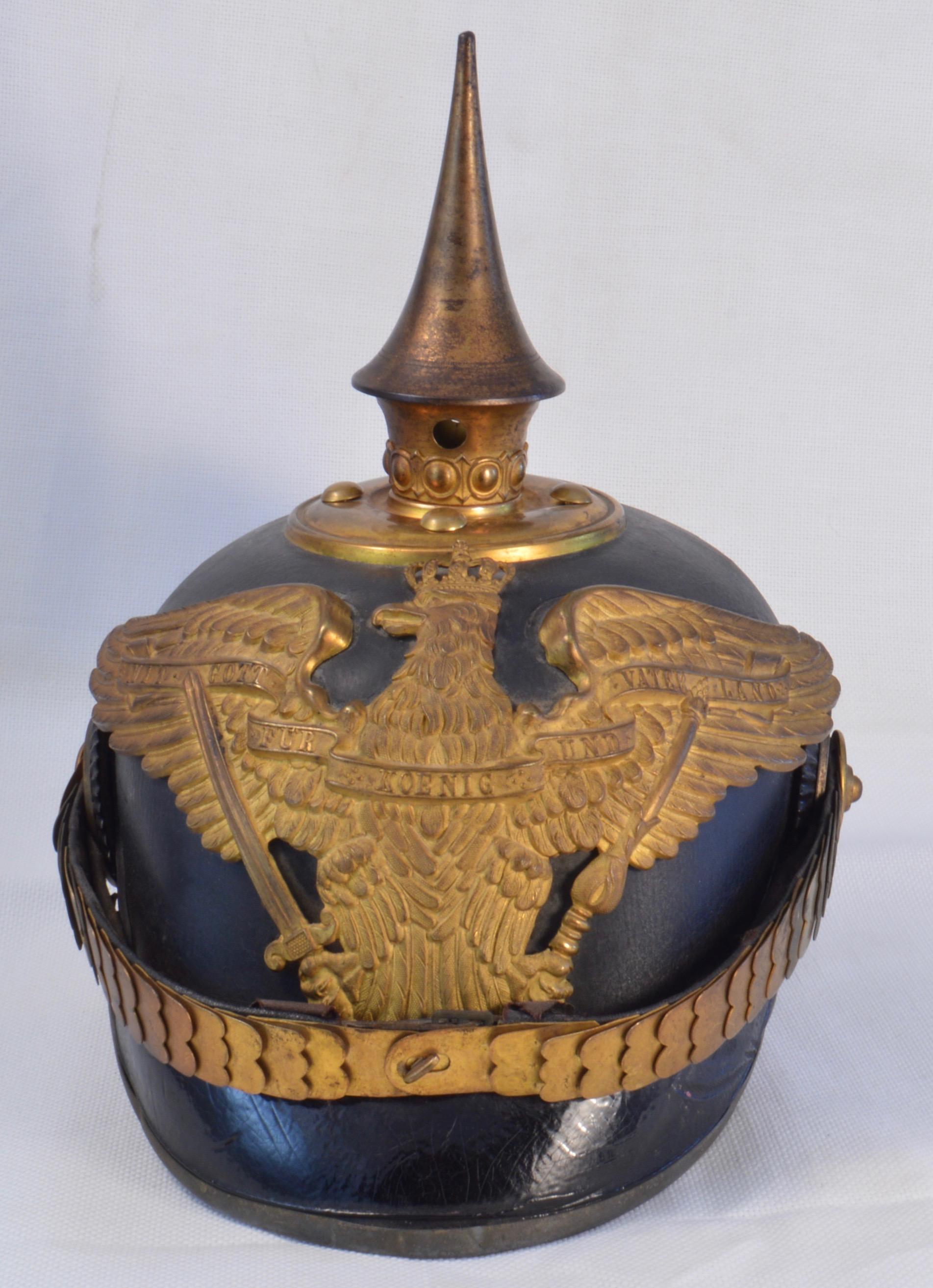 Prussian Grenadier Regiments Officer Aspirant Wartime helmet