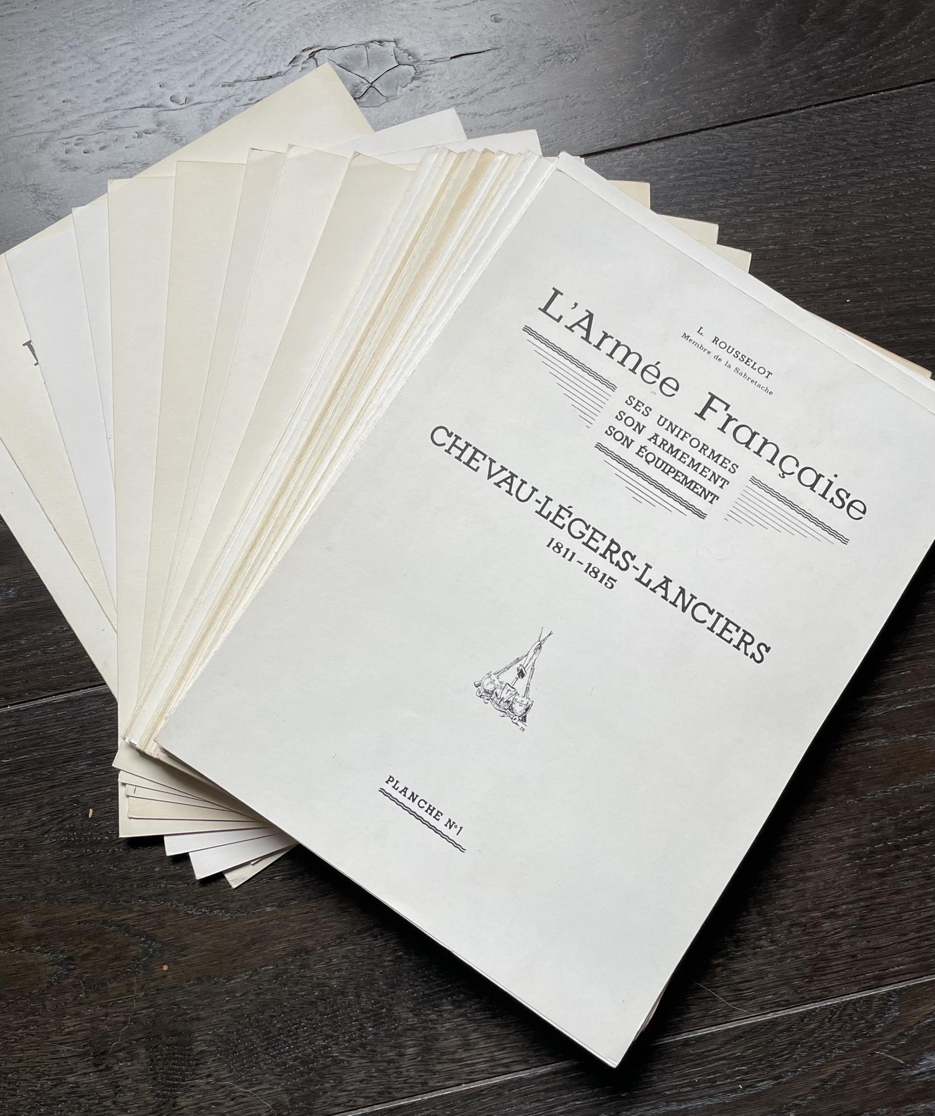 Beautiful Napoleonic 1st Empire Série of "Planches" from Lucien Rousselot