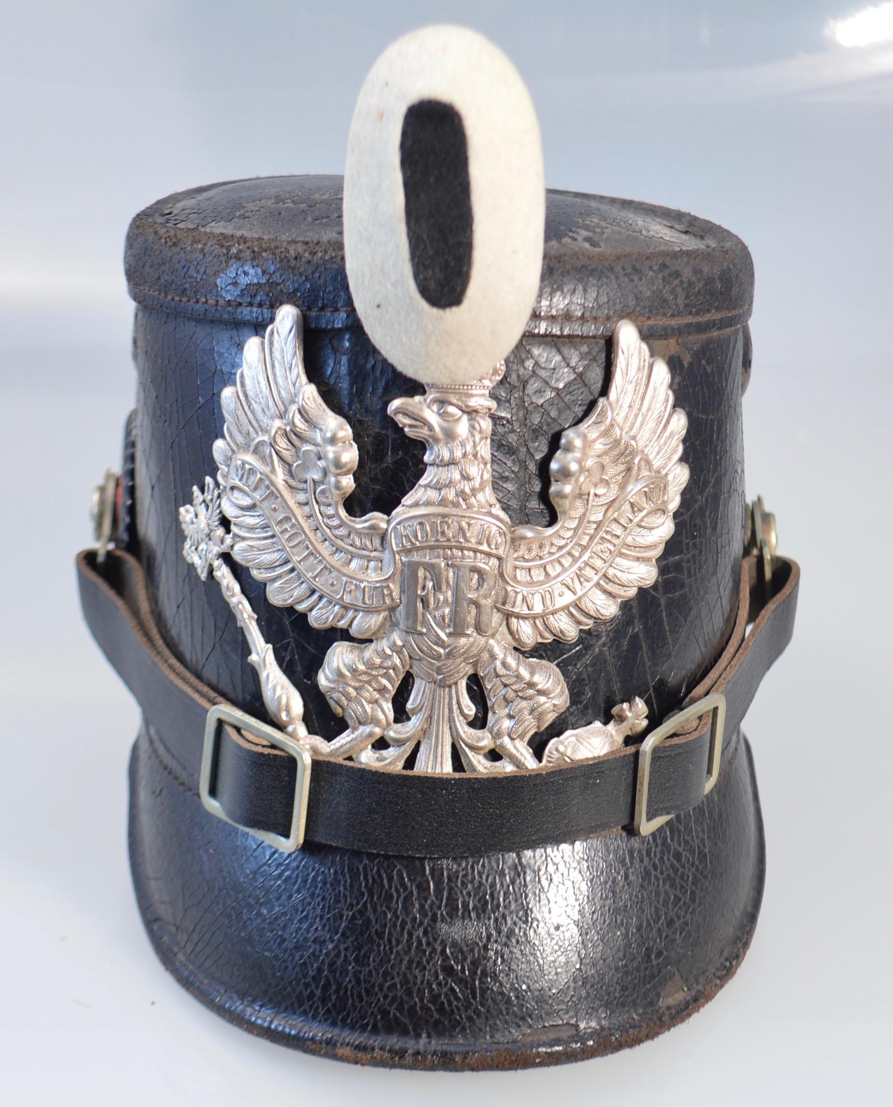 Prussian Luftschiffer Btl. 5 Shako for Enlisted. Regimentaly Marked.