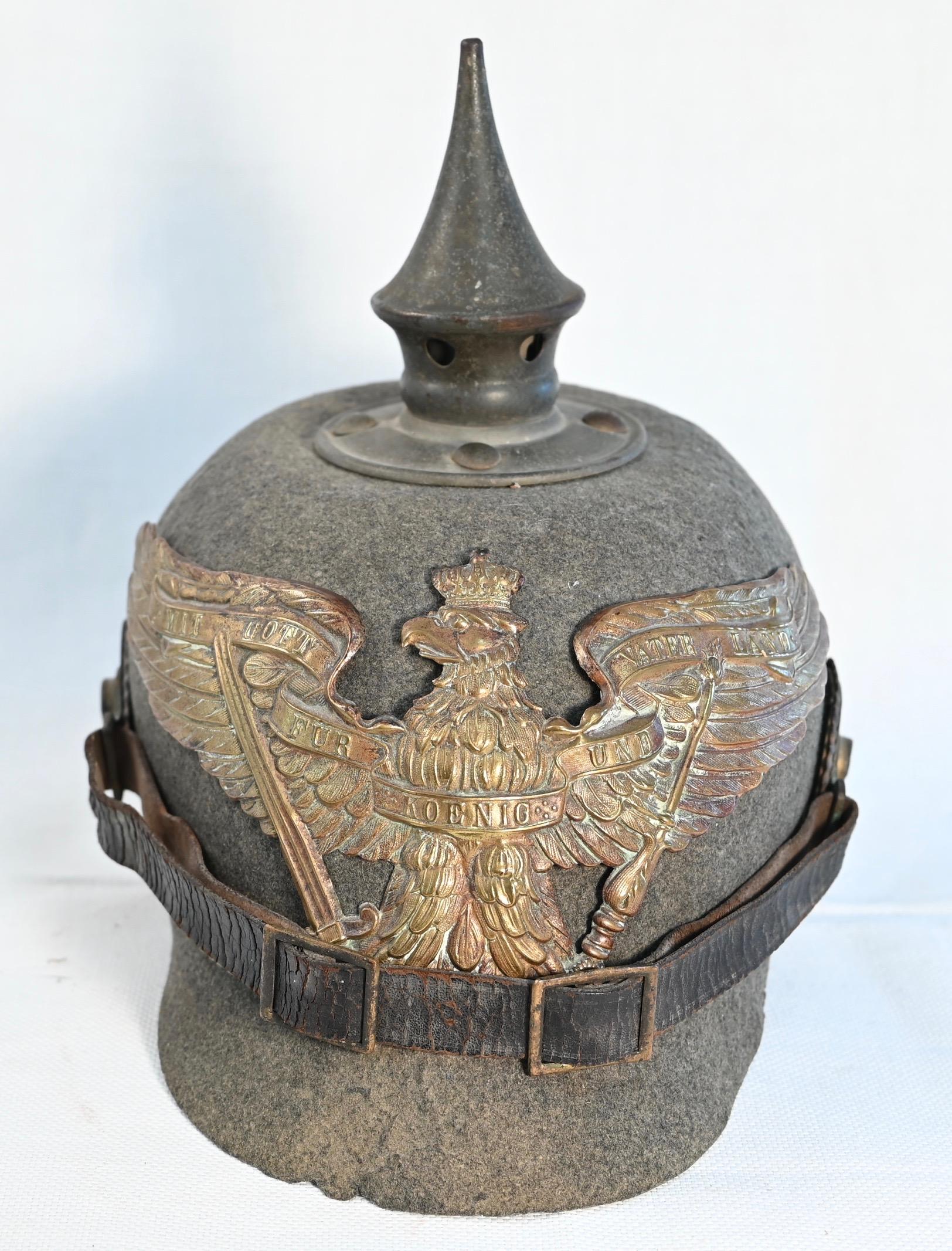 Prussian Enlisted Grenadier Felt Wartime helmet
