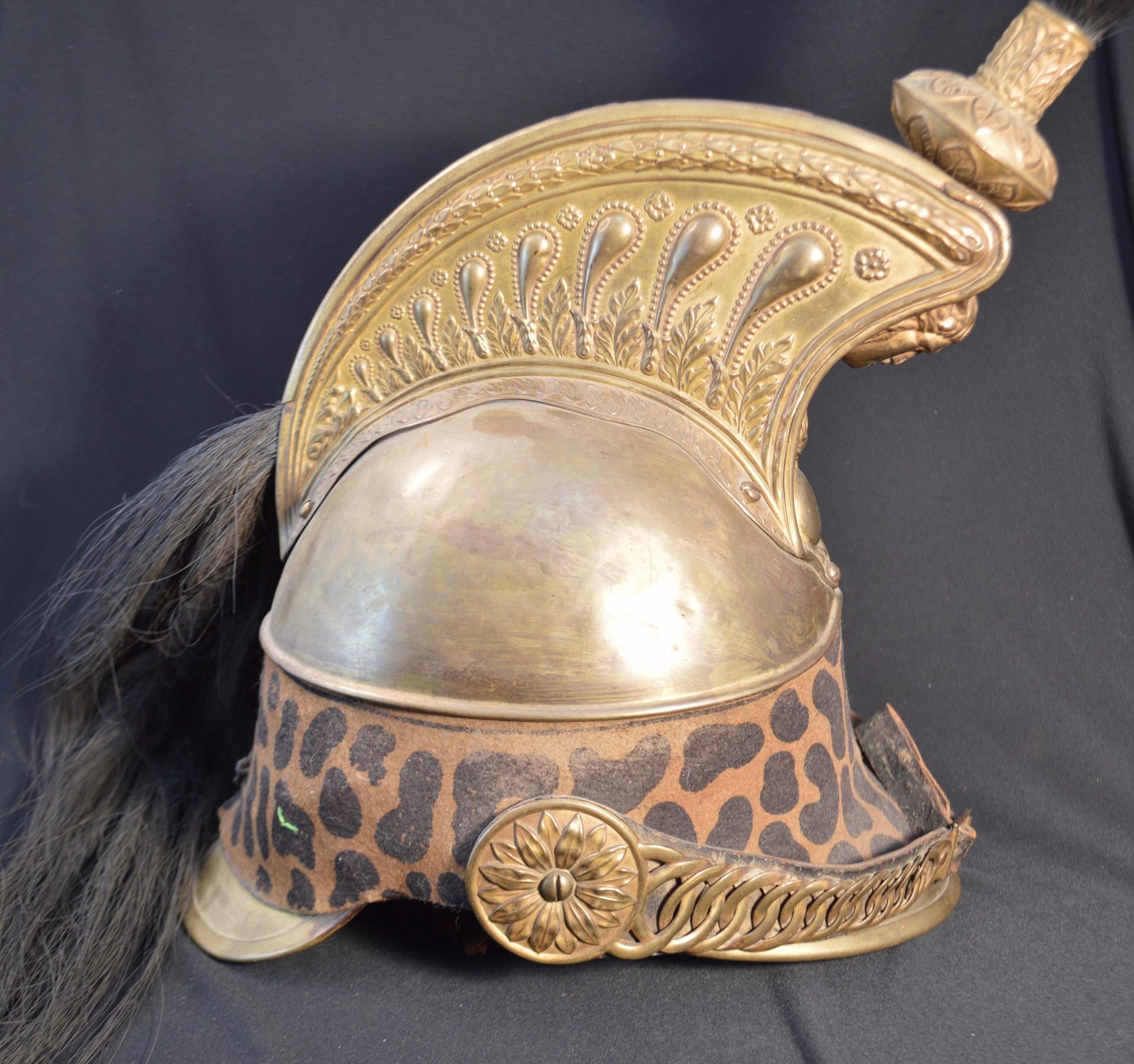 French Dragon Enlisted Man Helmet of the 2nd Empire type. Model 1858