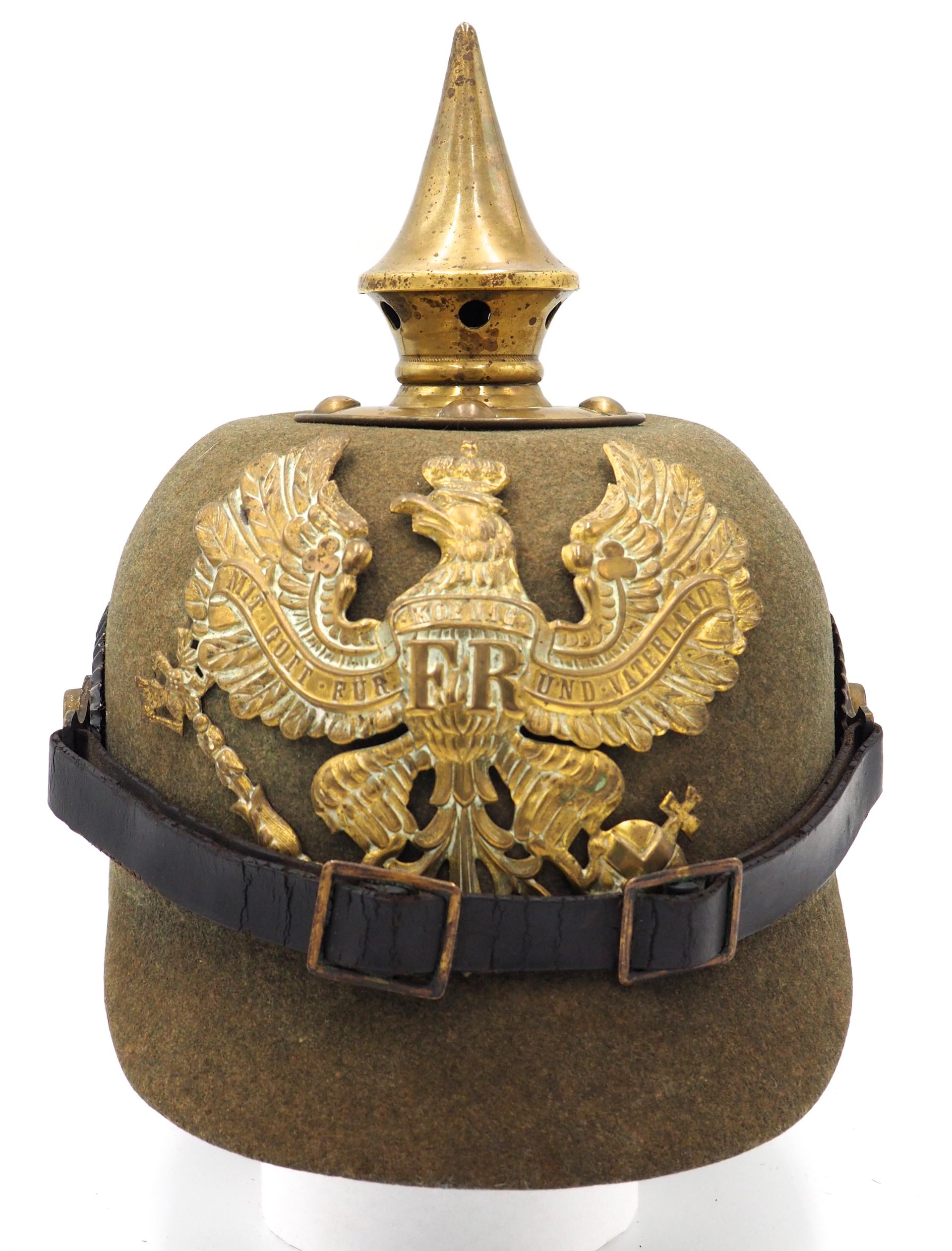 Prussian Felt Ersatz Enlisted Infantry Pickelhaube