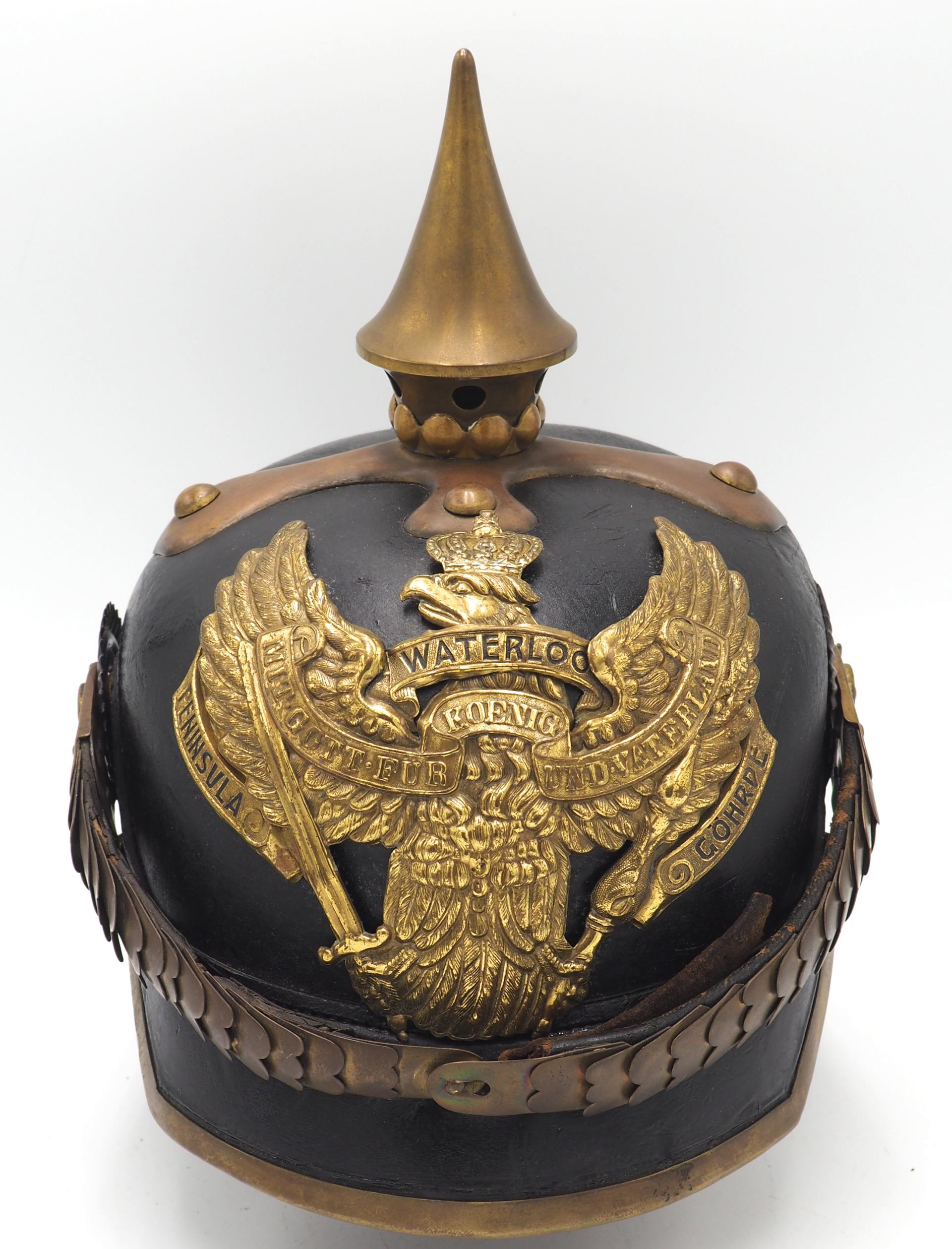 Prussian/Hanoverian 9th Dragoon Enlisted Pickelhaube - Headgear - Age ...