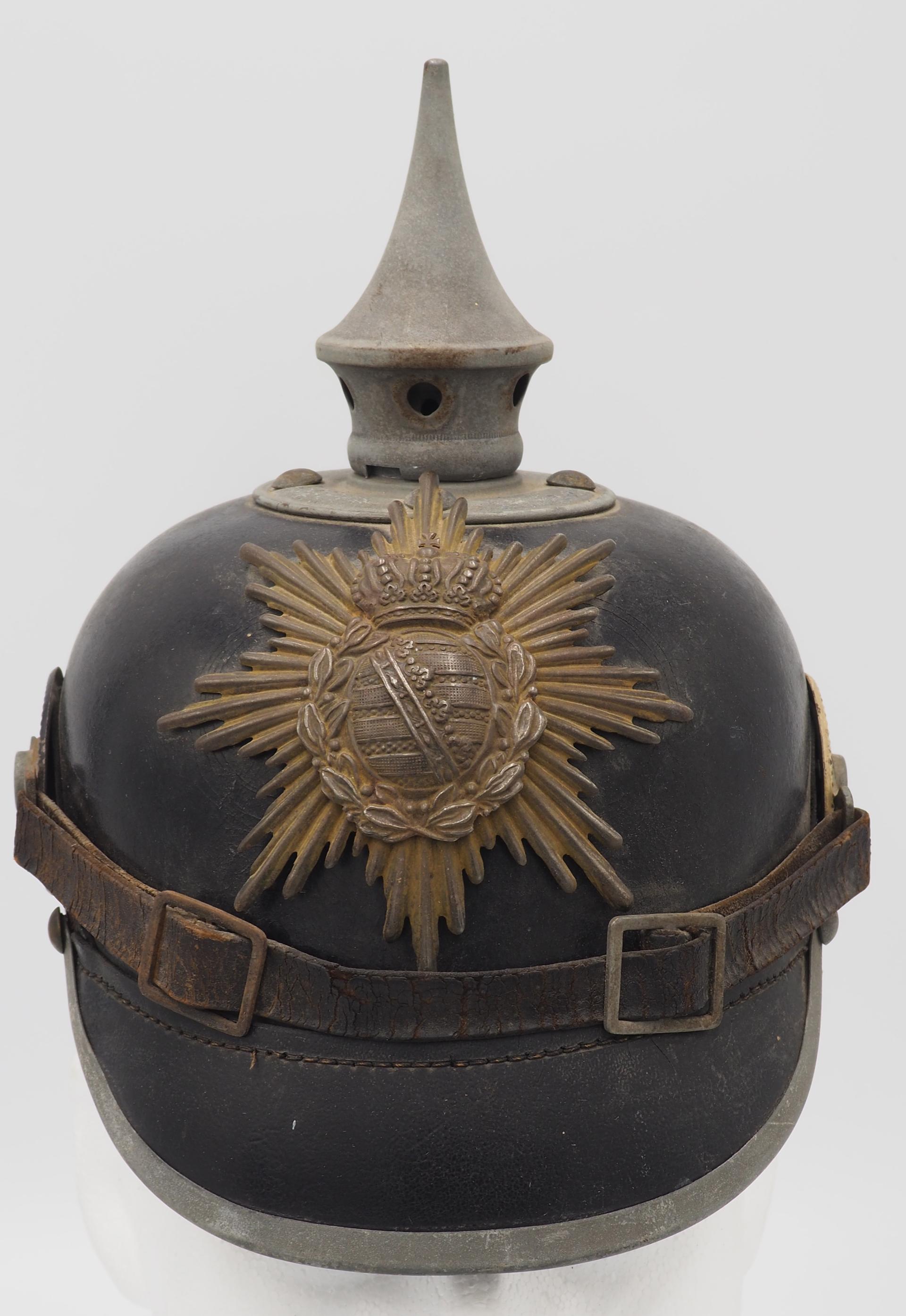Saxon Enlisted Infantry Pickelhaube Model 1915 Headgear Age of