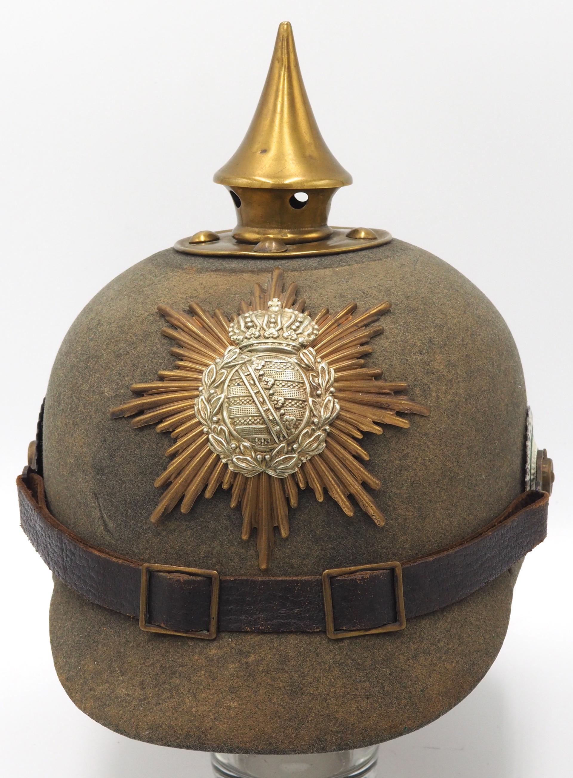 Saxon Felt Ersatz Enlisted Pickelhaube