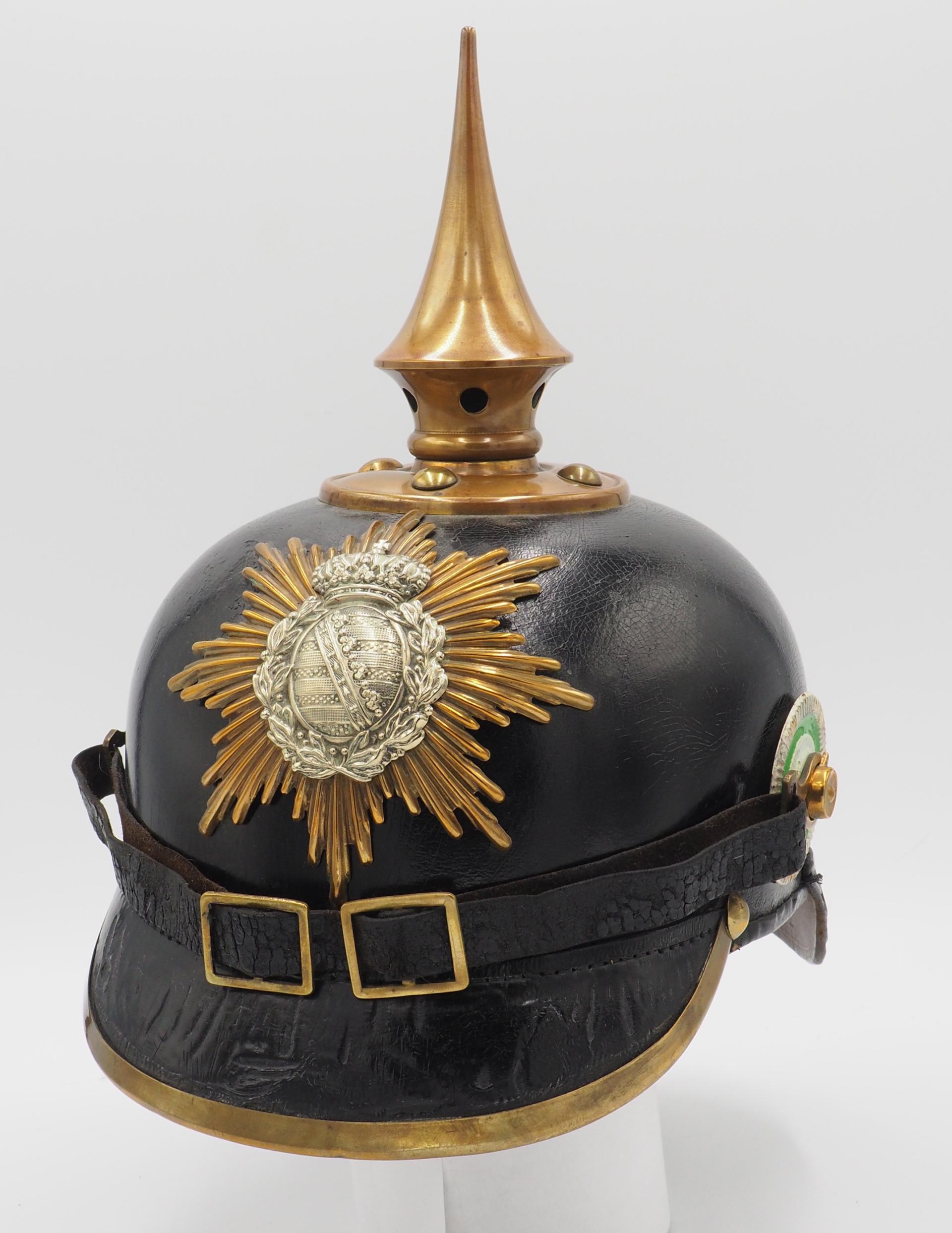 Saxon Infantry Enlisted EingentumsHelm "Pickelhaube"