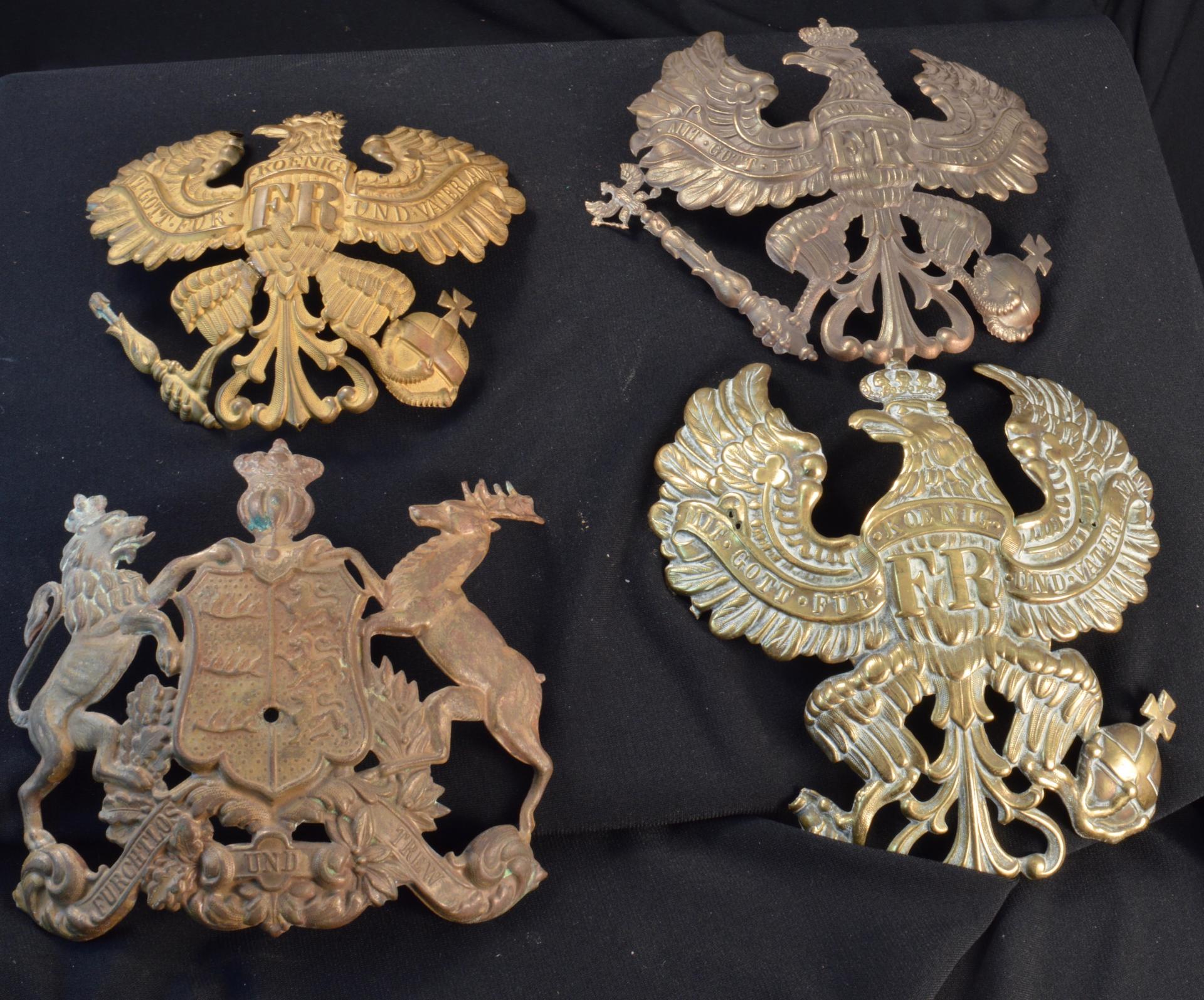 Various Plates for Pickelhaube