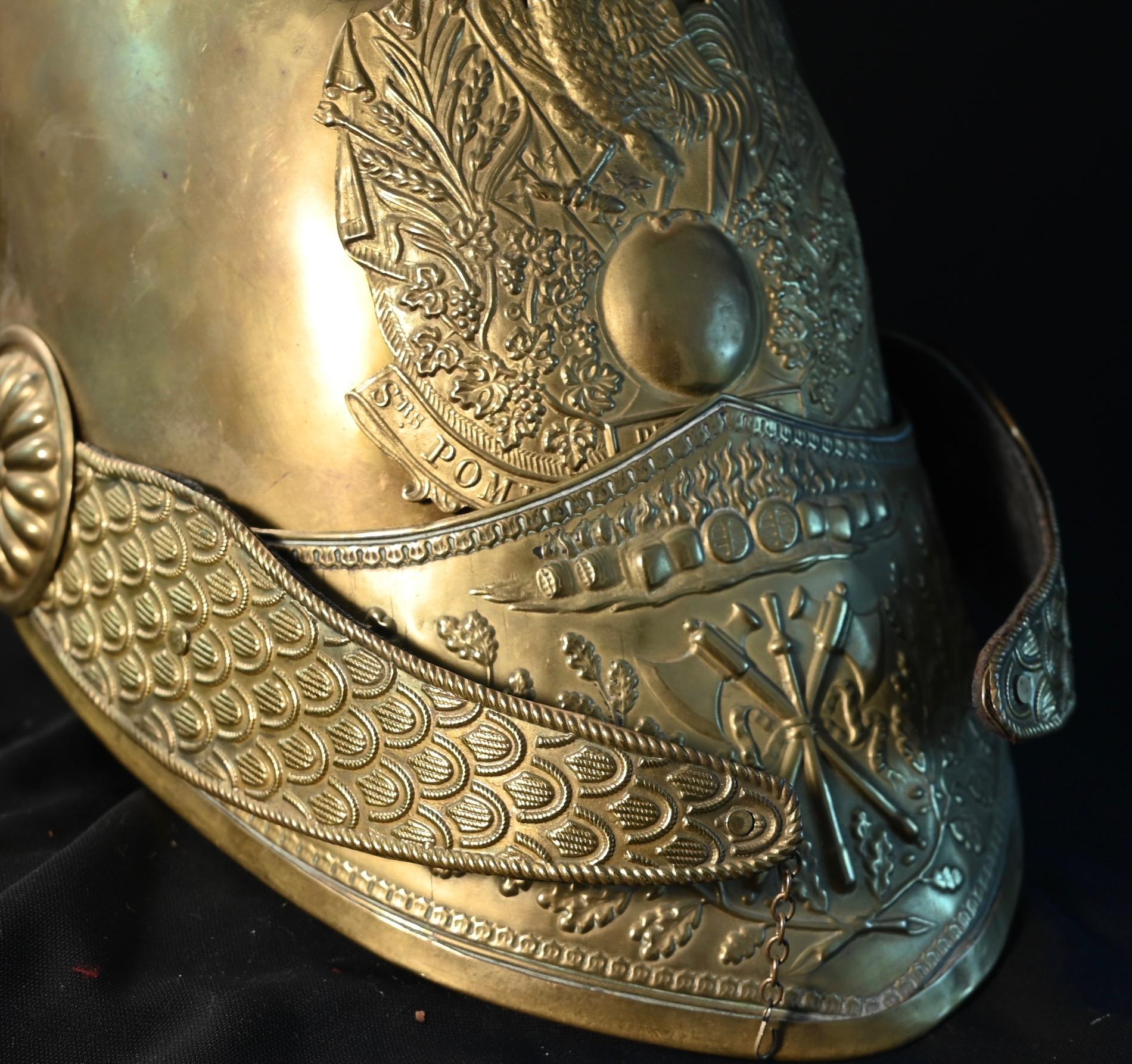 French "Pompier" Fireman Helmet around 1840. Headgear Age of Kings