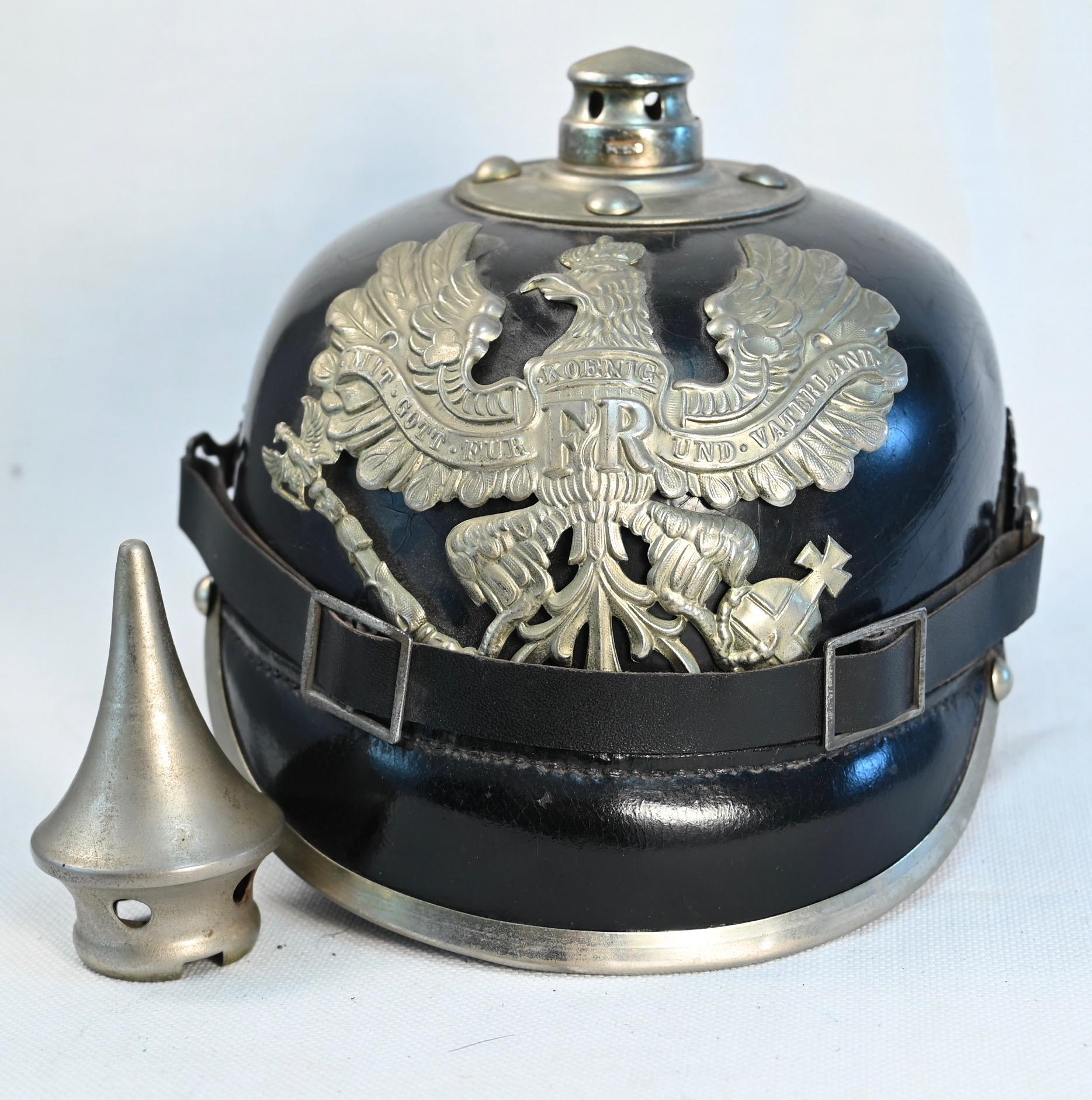 Prussian Wartime Pioneer Helmet. Model 1915 - Silver!